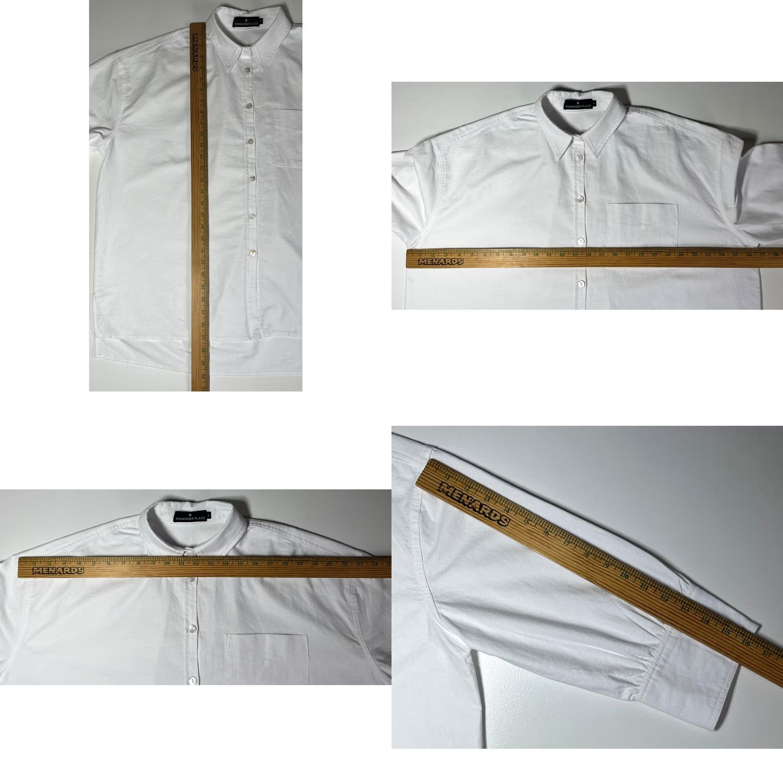 Vintage VINTAGE NWOT Pomander Place White Oxford Adair Boyfriend Shirt Sz M Size M / US 6-8 / IT 42-44 - 9 Thumbnail