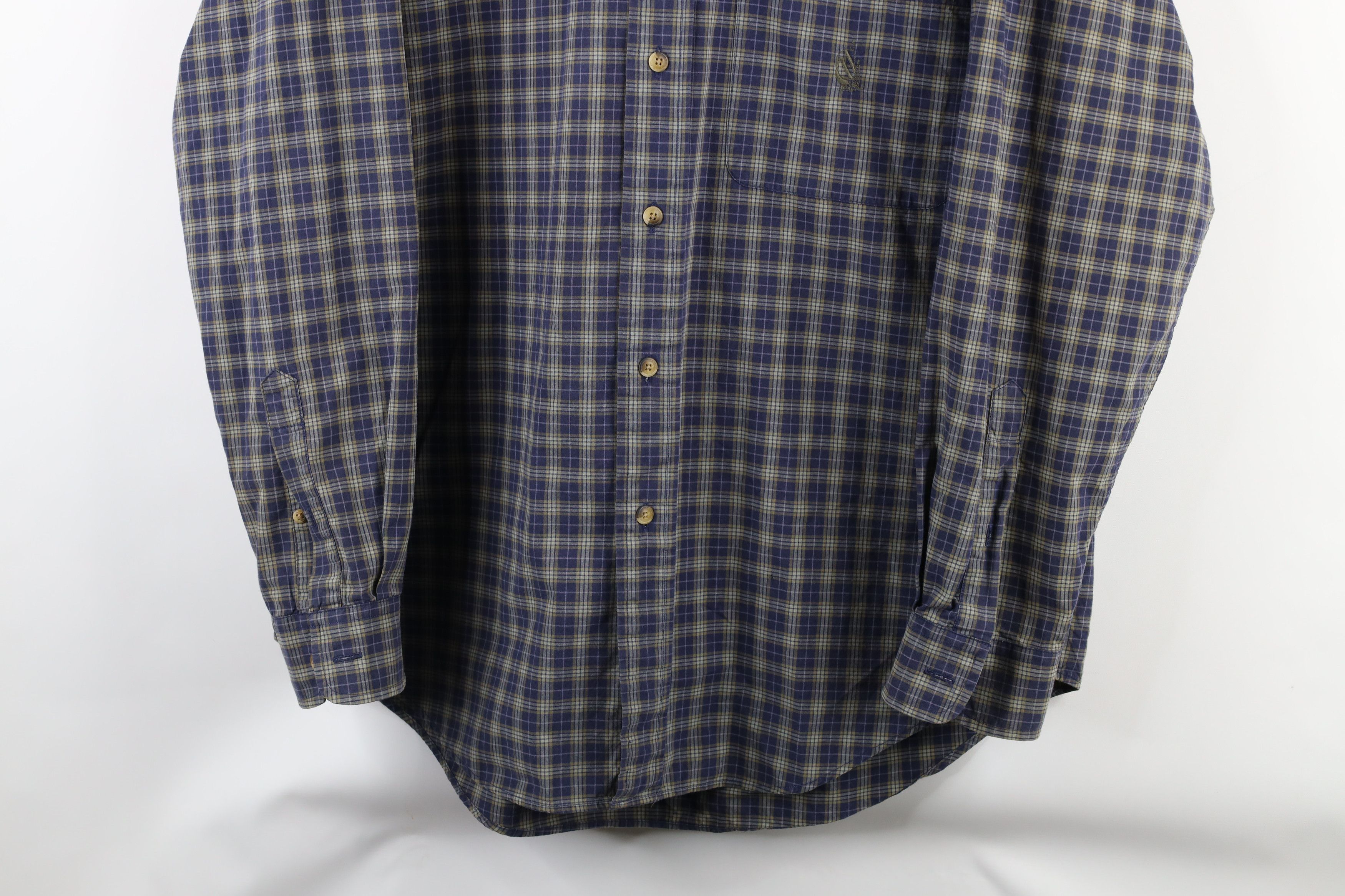 Nautica × Vintage Vintage 90s Nautica Fit Collared Button Down Shirt Plaid Size US M / EU 48-50 / 2 - 3 Thumbnail