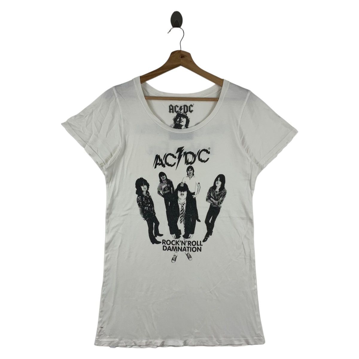 HYSTERIC GLAMOUR x ACDC rockroll damnation women printed tee