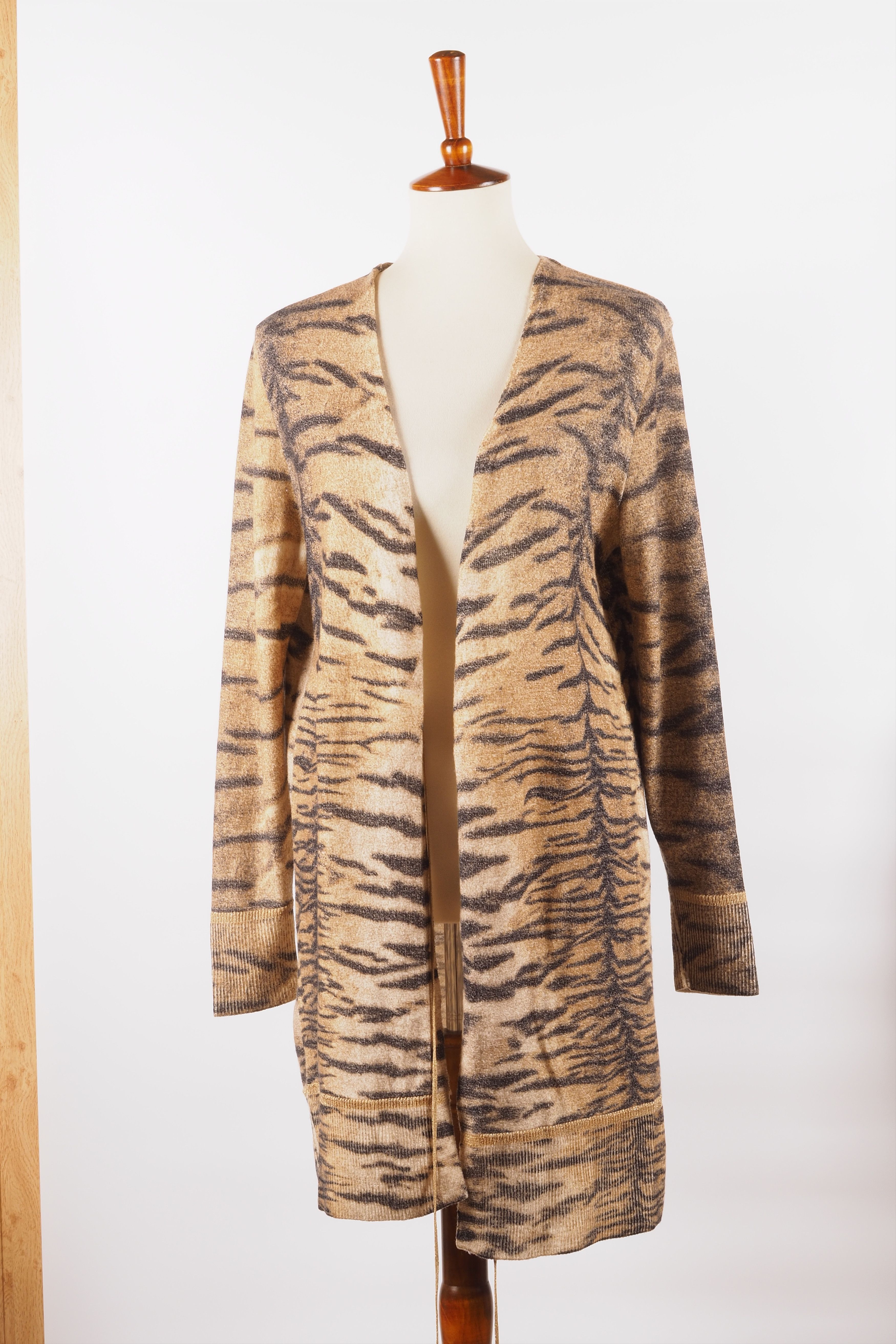 Roberto Cavalli Roberto Cavalli Vintage Wool Animal Print Long Cardigan Size S / US 4 / IT 40 - 3 Thumbnail