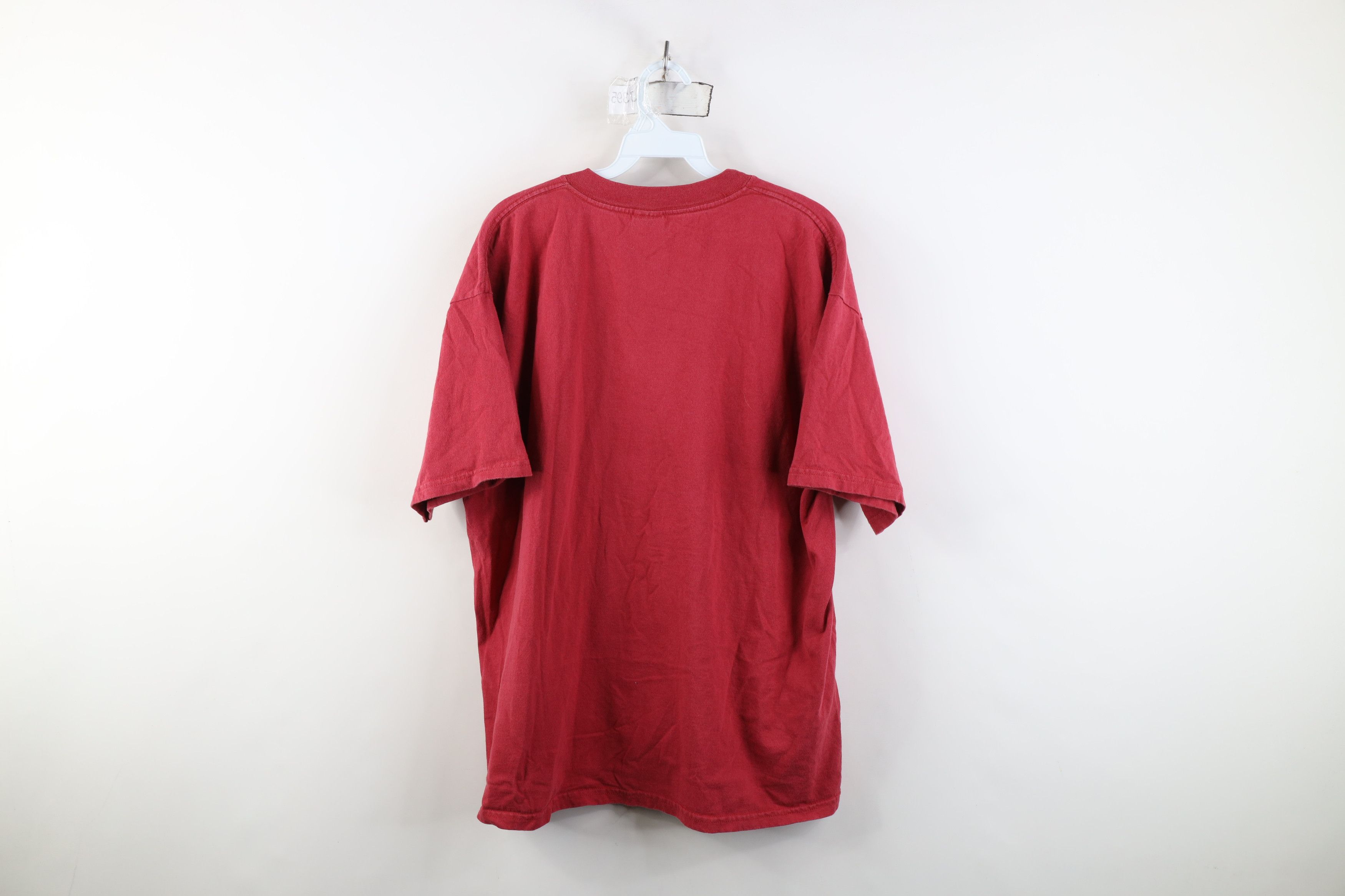 Vintage Vintage 90s Streetwear Valley Idaho Fishing T-Shirt Red Size US XL / EU 56 / 4 - 9 Thumbnail