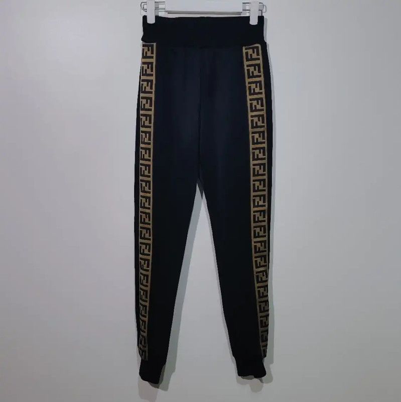 Fendi Fendi Black Cotton Women's Casual Pants 0089 Size 23" - 1 Thumbnail