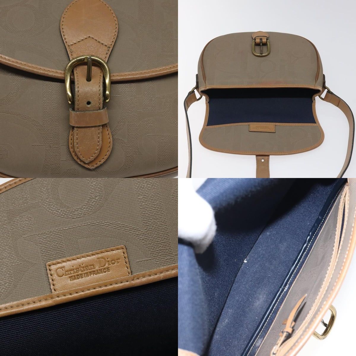 Dior DIOR Trotter Canvas Shoulder Bag Beige Size ONE SIZE - 11 Thumbnail