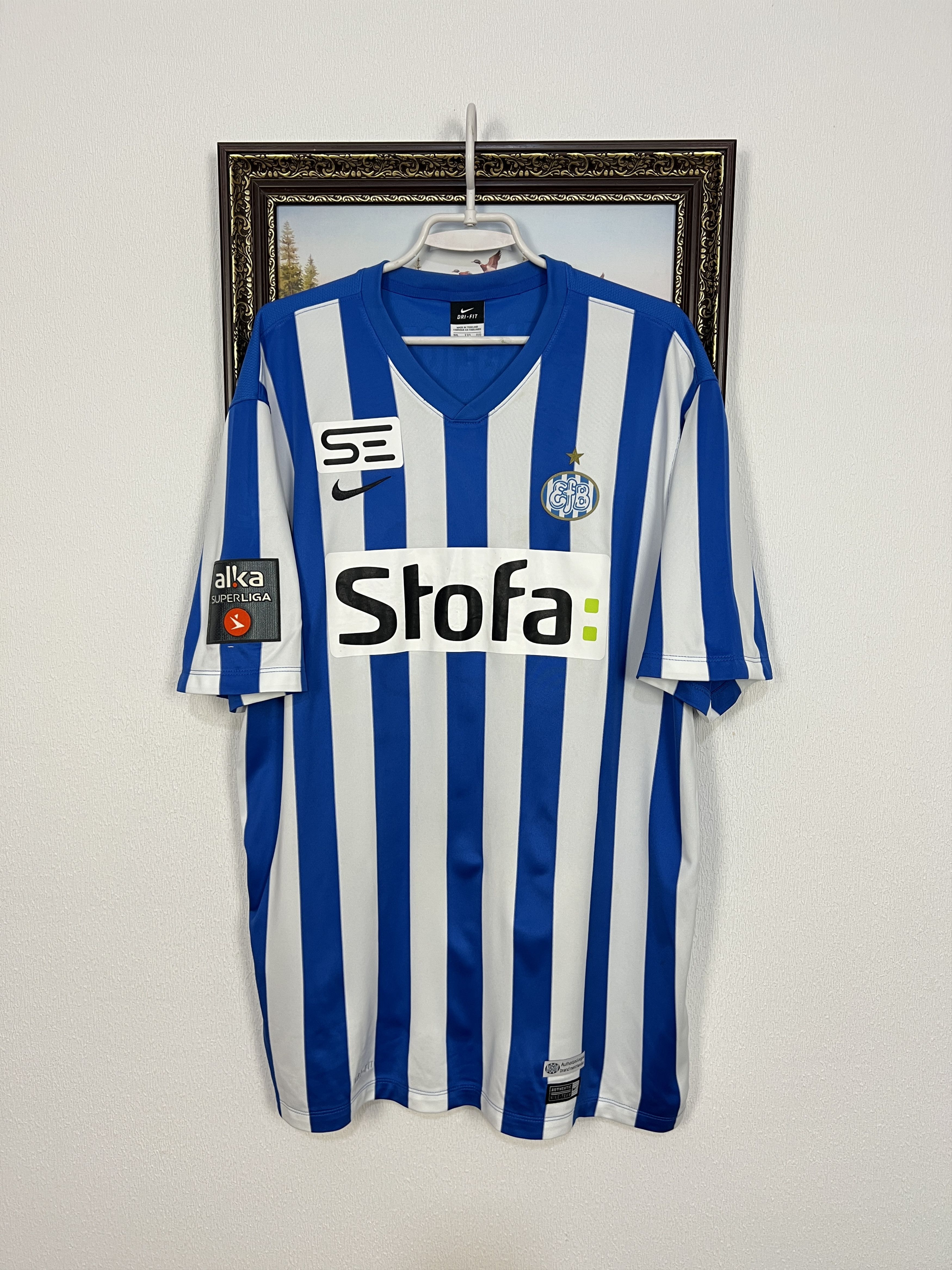 Nike Esbjerg Home football shirt 2014 Nike #7 Vestergaard Size US XXL / EU 58 / 5 - 1 Thumbnail