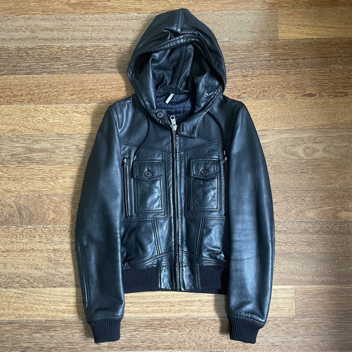Dior Homme A/W07 ‘Navigate’ Hooded Leather Jacket