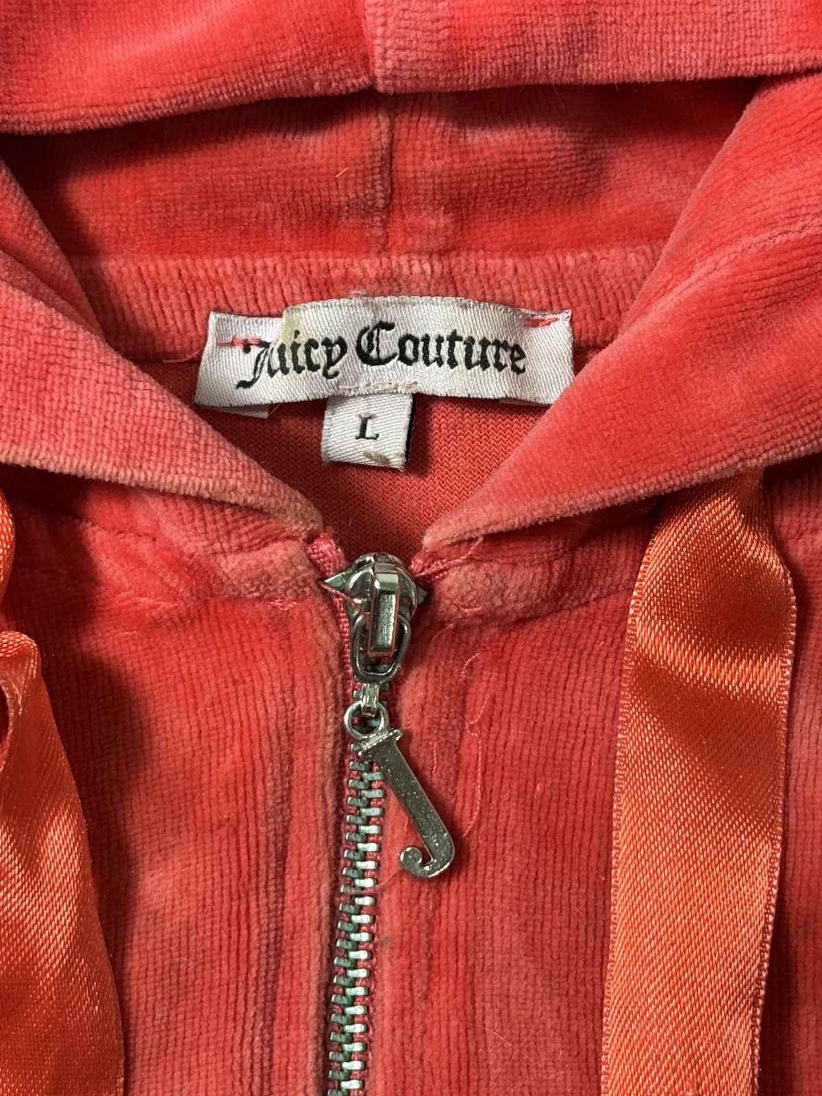 Juicy Couture VINTAGE JUICY COUTURE VELOUR ZIP UP HOODIE Size L / US 10 / IT 46 - 4 Thumbnail