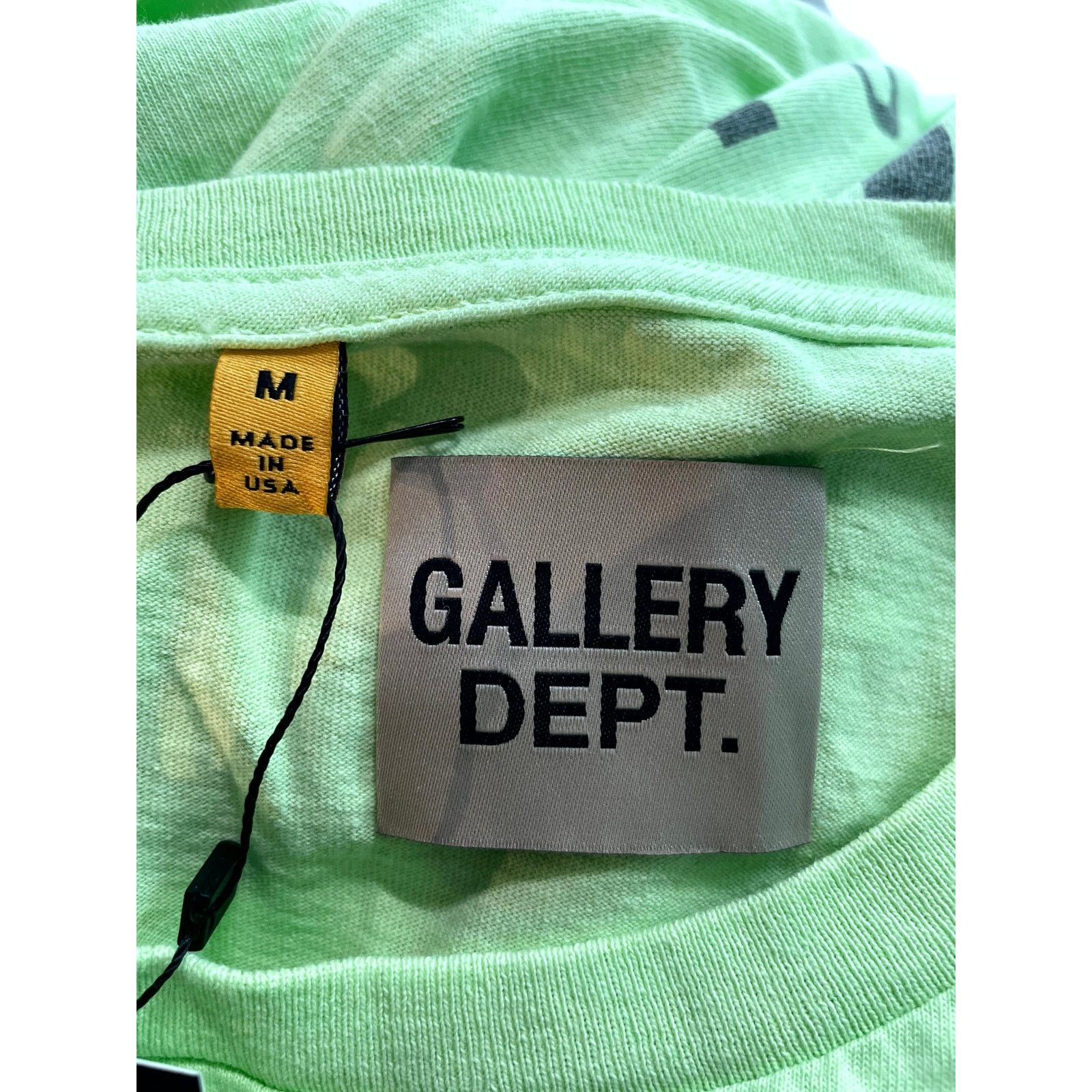 Gallery Dept. Gallery Dept Souvenir Lime Green Tee Size US M / EU 48-50 / 2 - 3 Thumbnail