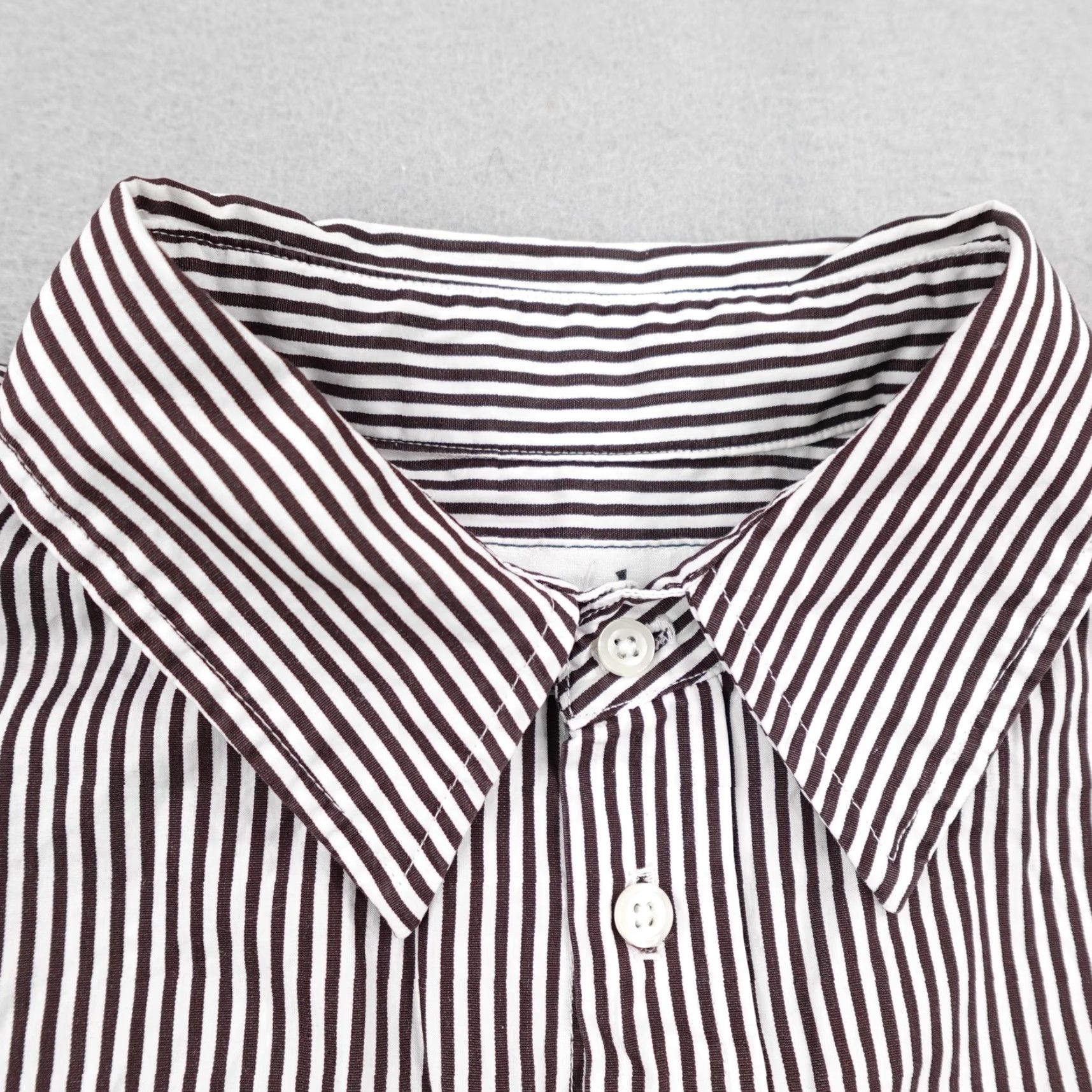 Frank & Eileen Frank & Eileen Shirt Mens Medium Brown White Stripes Paul Button Up Long Sleeve Size US M / EU 48-50 / 2 - 2 Thumbnail