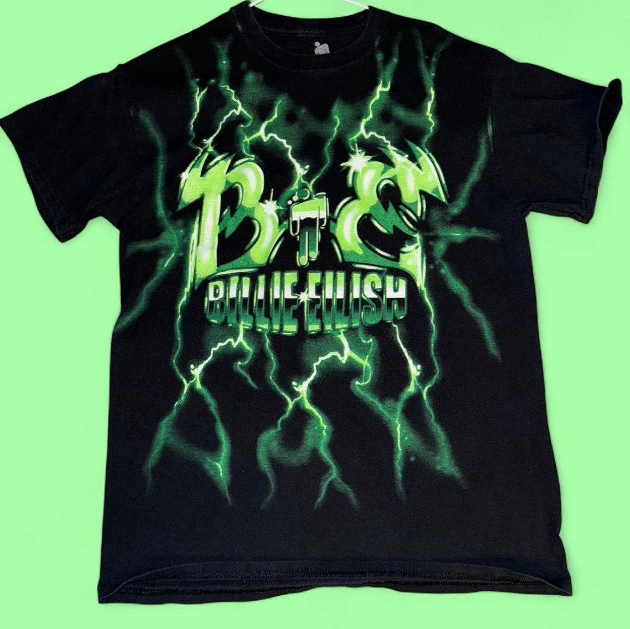 Billie Eilish Billie Eilish Blohsh Lightning Tee - black and green Size US M / EU 48-50 / 2 - 1 Thumbnail