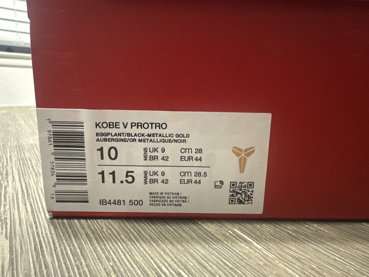 Nike Size 10 Nike Zoom Kobe 5 Protro Year of the Mamba - Eggplant Size US 10 / EU 43 - 6 Thumbnail
