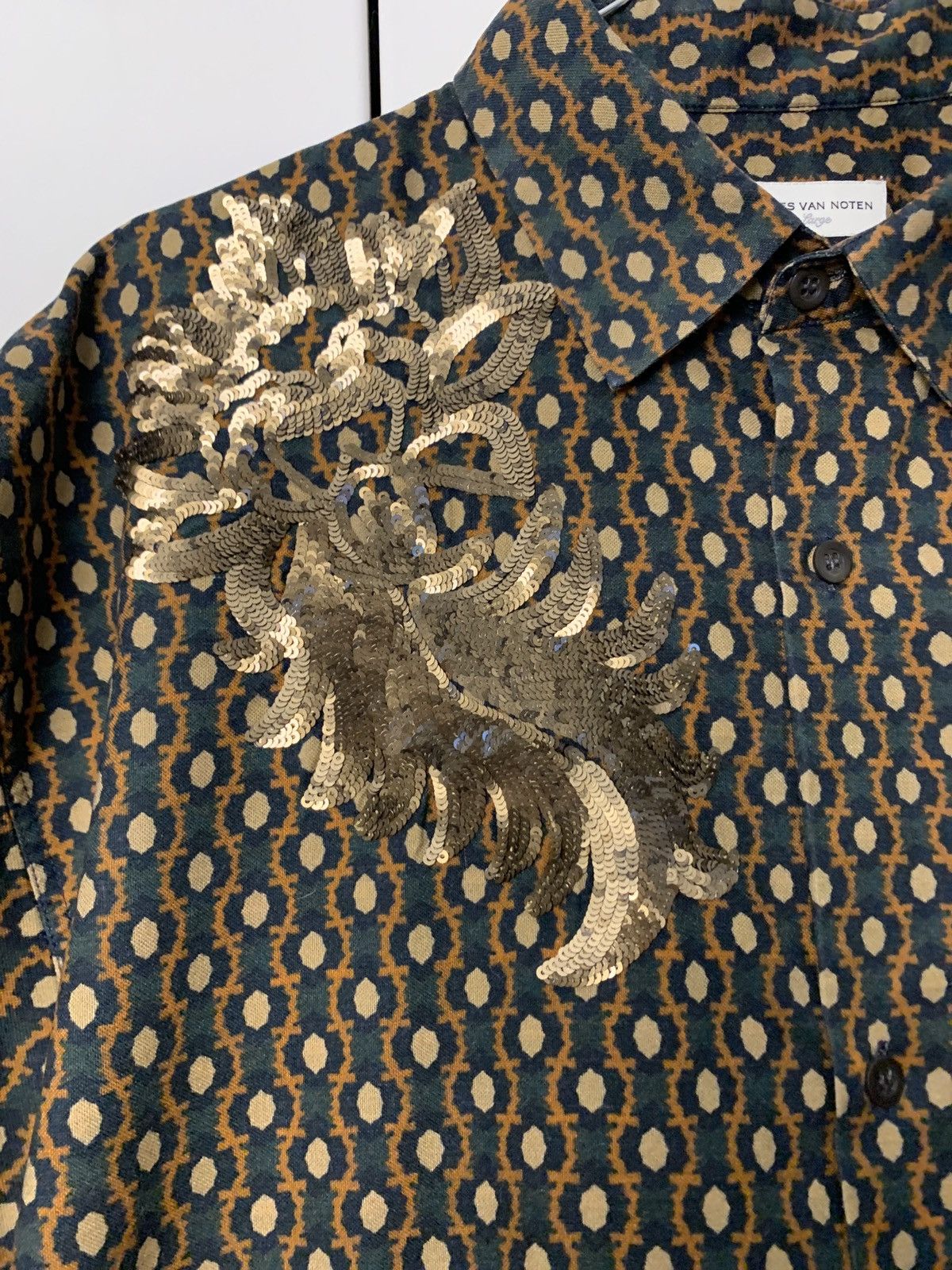 Dries Van Noten Short sleeves shirt with embroidery Size US L / EU 52-54 / 3 - 2 Thumbnail