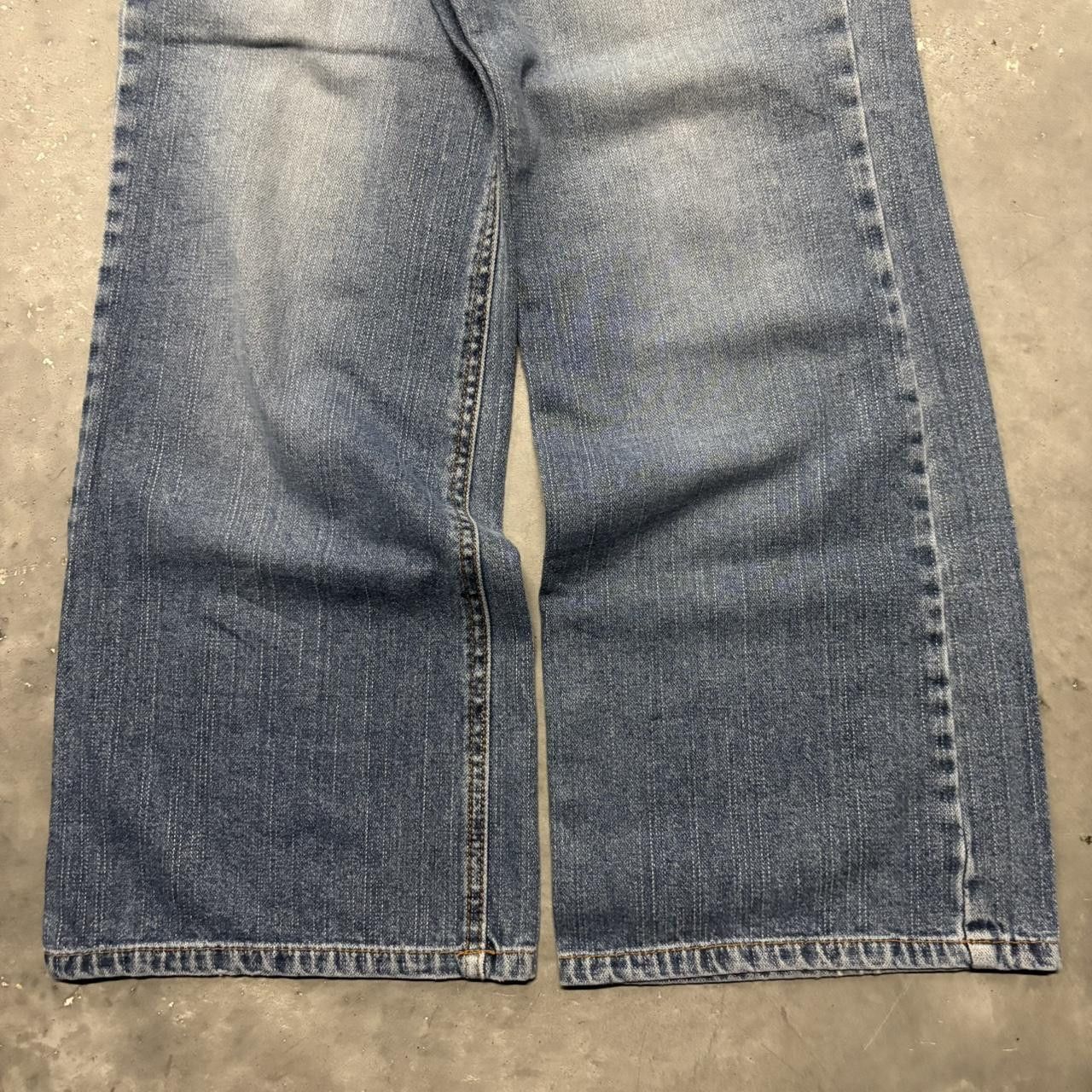 Japanese Brand × Vintage Crazy Vintage Y2K/2000s Faded Wash Bootcut Flared Denim Jeans! Size US 34 / EU 50 - 6 Thumbnail