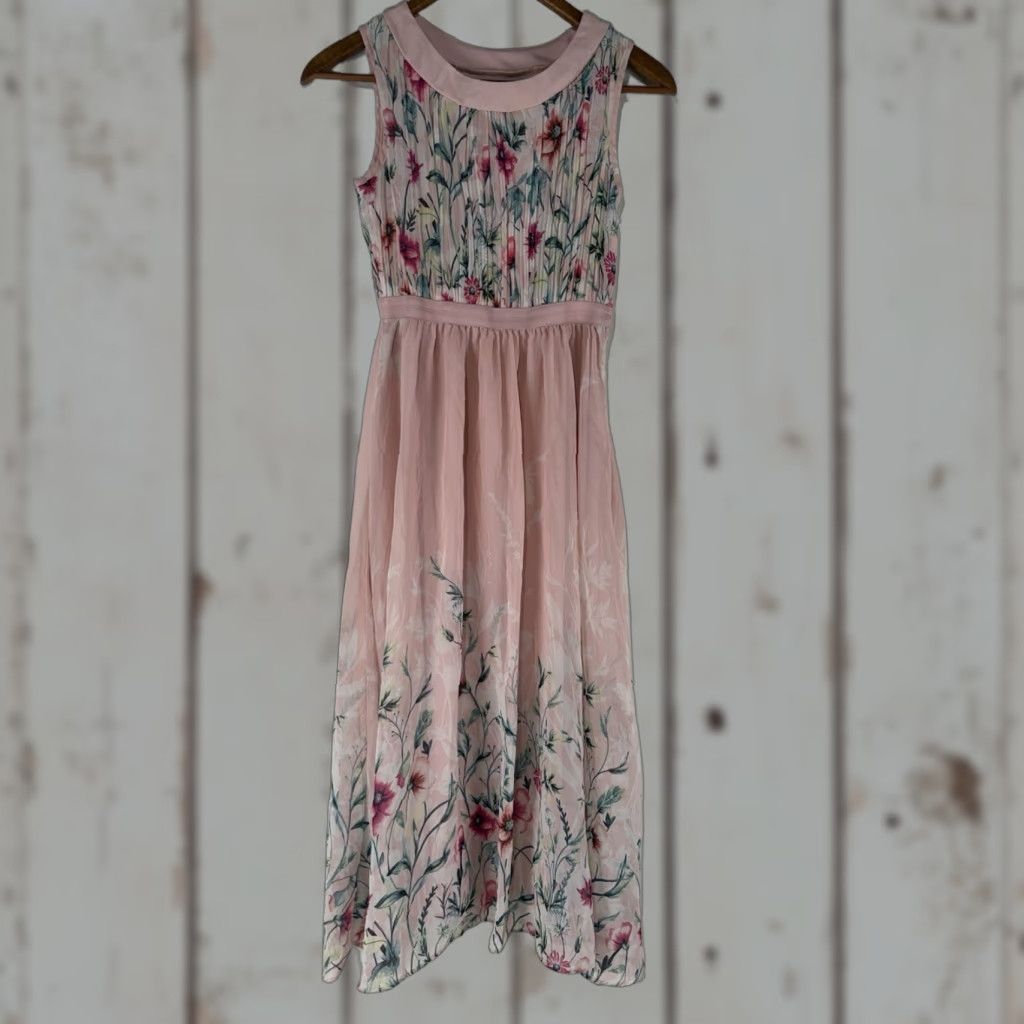 Vintage Rare Editions Multi Floral Dress Womens Size 12 Fit & Flare Midi Velvet? Size XL / US 12-14 / IT 48-50 - 1 Thumbnail