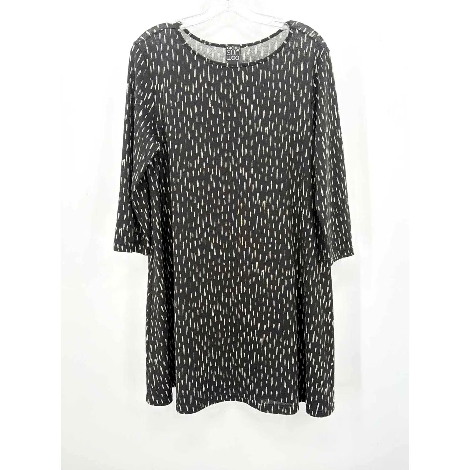 Vintage Pre-Owned Clara Sun Woo Black Size Medium Short Long Sleeve Dress Size M / US 6-8 / IT 42-44 - 2 Thumbnail