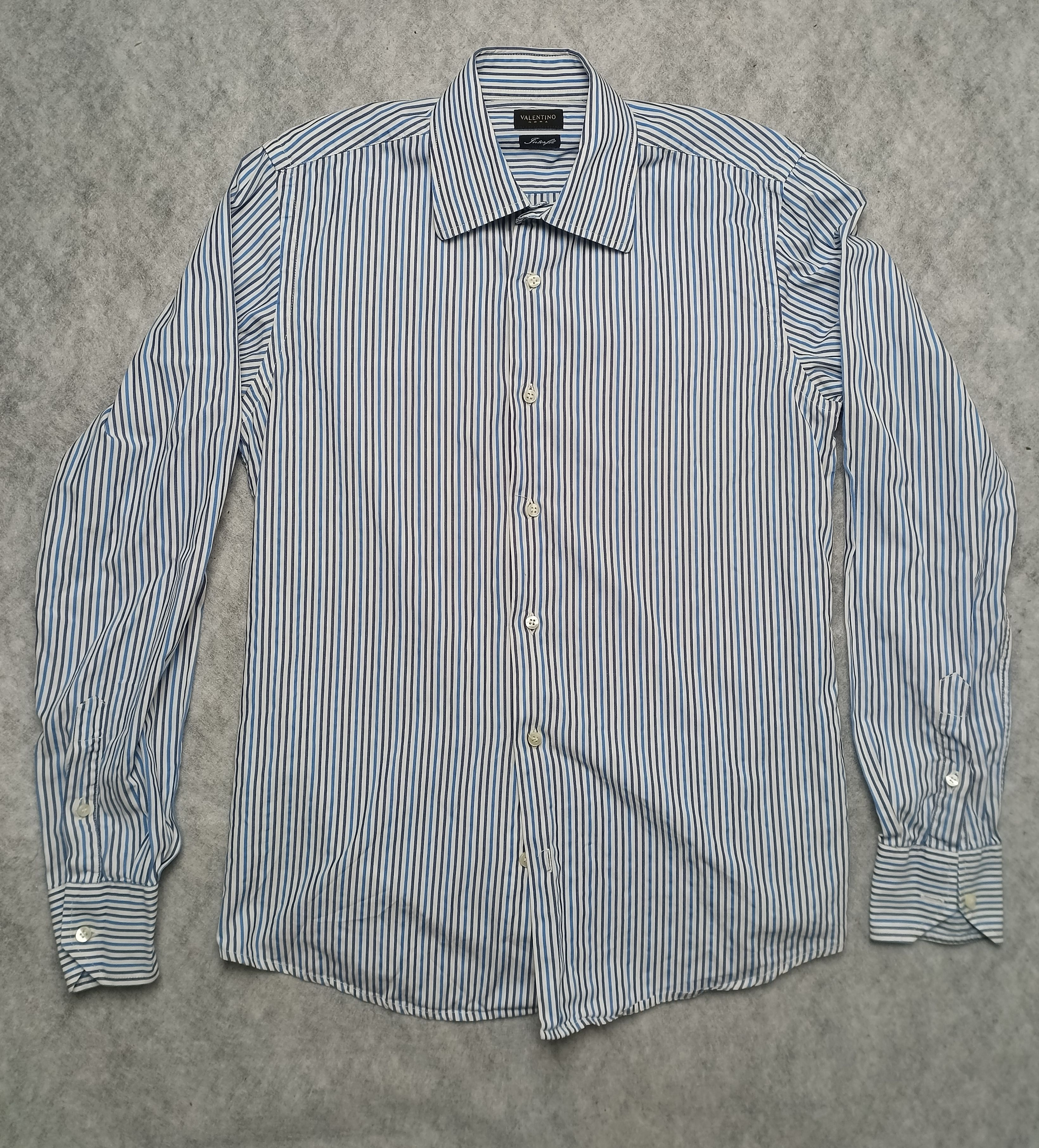 Valentino Valentino Interfit Striped Button Down Shirt Size 15.5 /39 Size US M / EU 48-50 / 2 - 1 Thumbnail