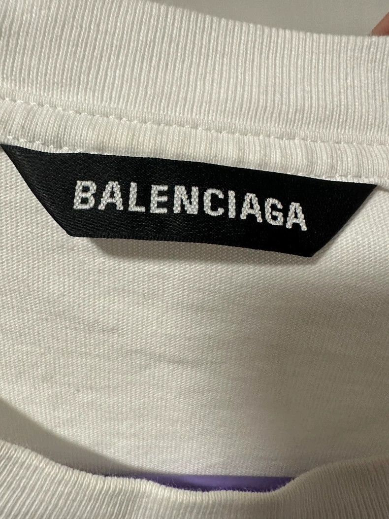 Balenciaga Balenciaga White Embroidered Letter Logo Short Sleeve M Si Size US M / EU 48-50 / 2 - 3 Thumbnail