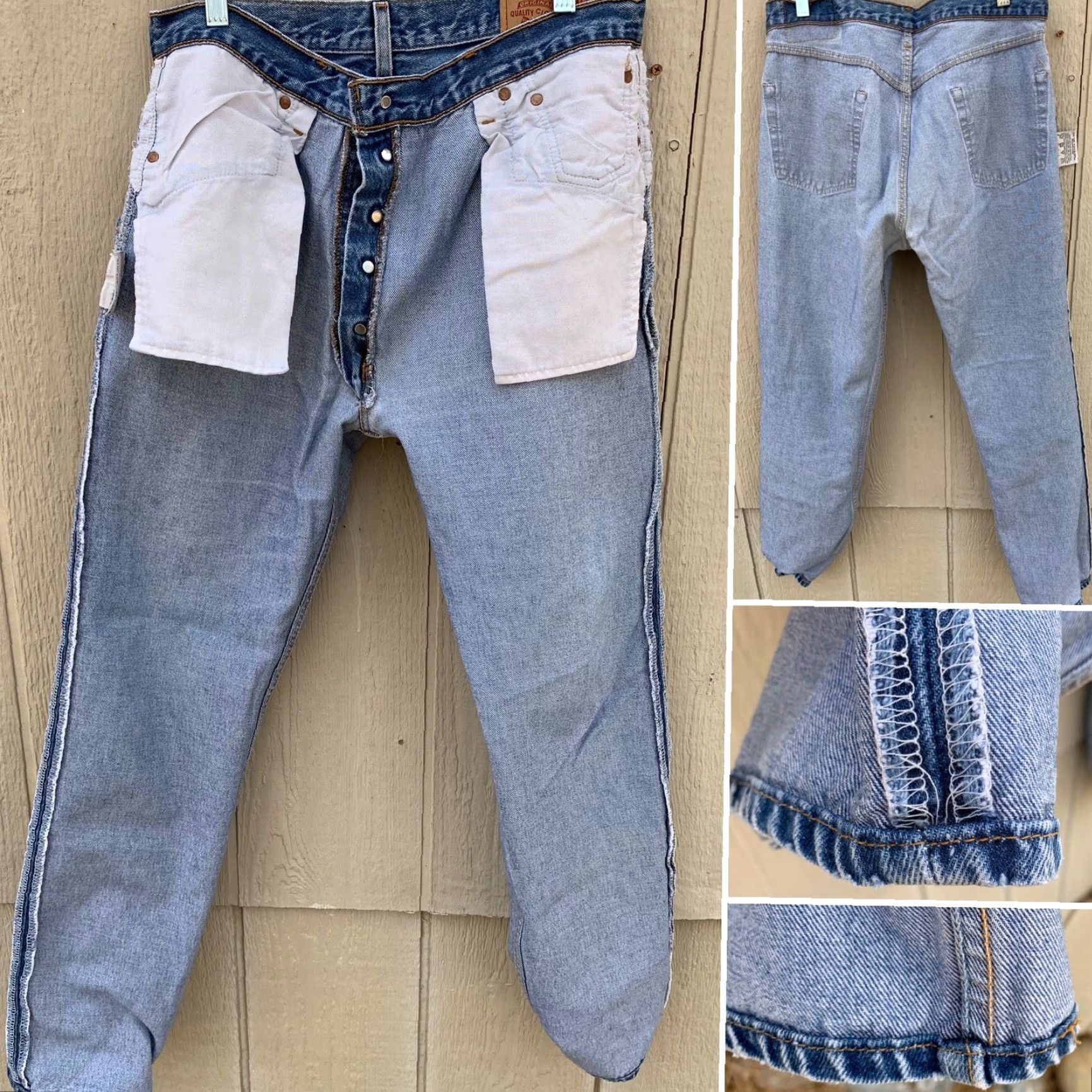 Levi's VINTAGE Levi’s jeans 501 Button Fly USA Made 34 Waist 32 Inseam Men Denim Blue 5-Pocket 501 Model Leather Belt Loops Shoes Size US 36 / EU 52 - 7 Thumbnail