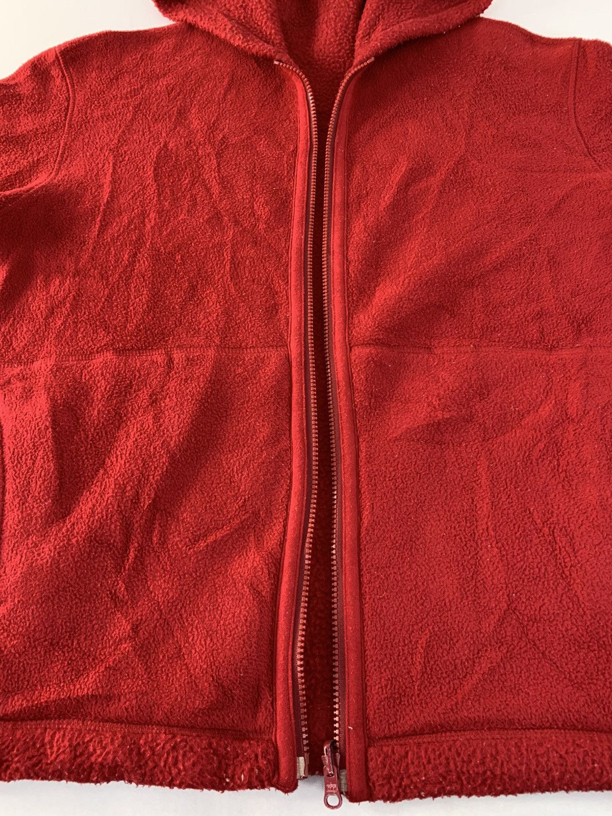 Vintage Japanese Brand Fleece Hooded Jacket Zip Up Double Pocket Size US L / EU 52-54 / 3 - 4 Thumbnail
