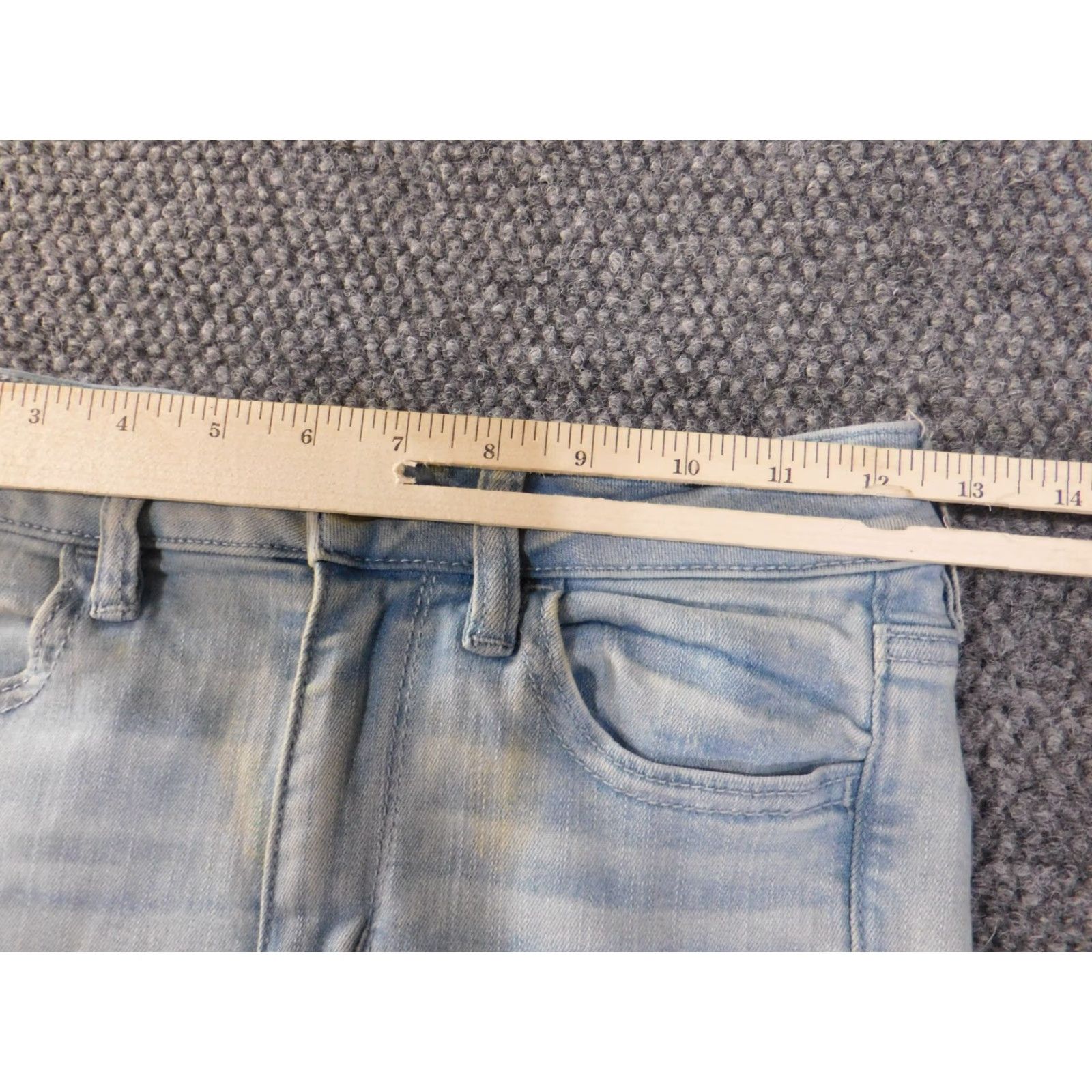 American Eagle Outfitters American Eagle Outfitters Jeans Womens Size 2 blue mid rise jegging denim distressed light Size 42" / US 20 - 3 Thumbnail