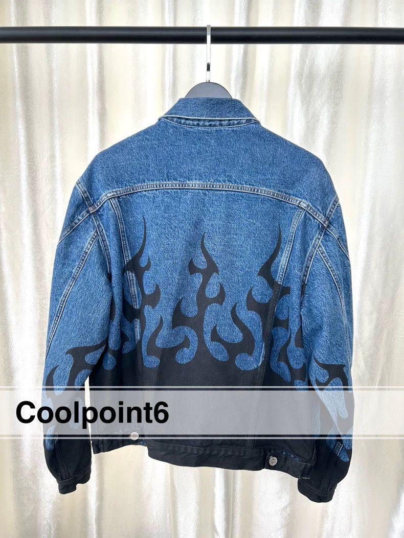 Vetements Vetements Flame Denim Jean Jacket Size US M / EU 48-50 / 2 - 3 Thumbnail