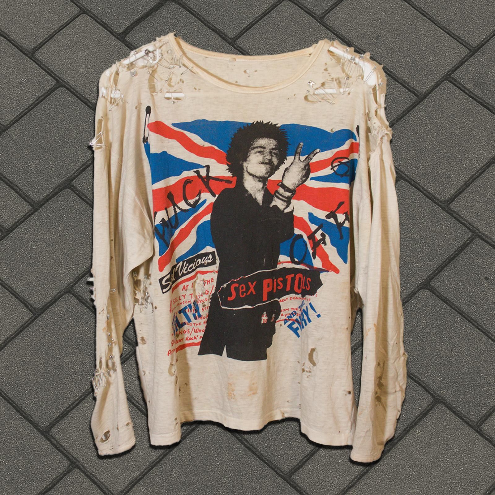 Vintage 70’s Sid Vicious Thrashed UK Longsleeve Size US S / EU 44-46 / 1 - 1 Thumbnail