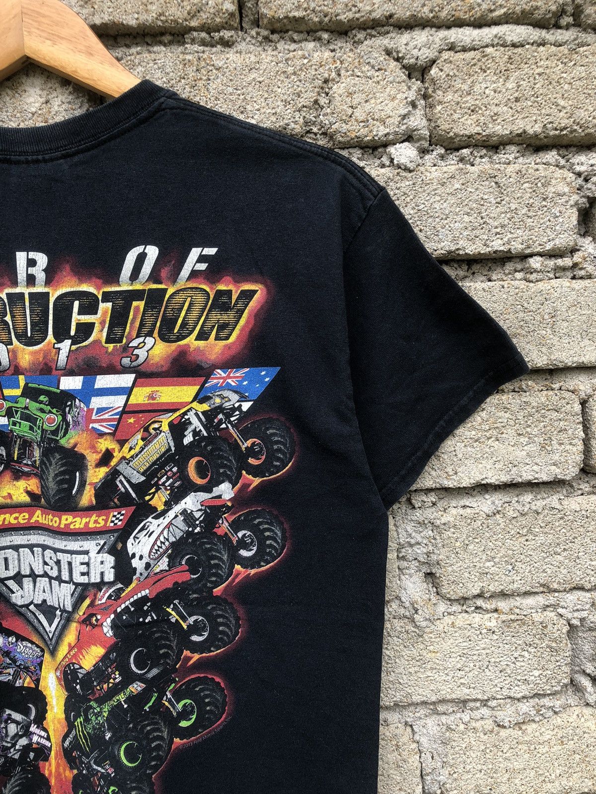 NASCAR × Vintage Vintage Y2K Tour Of Distruction Monster Jam Tshirt Size US M / EU 48-50 / 2 - 6 Thumbnail