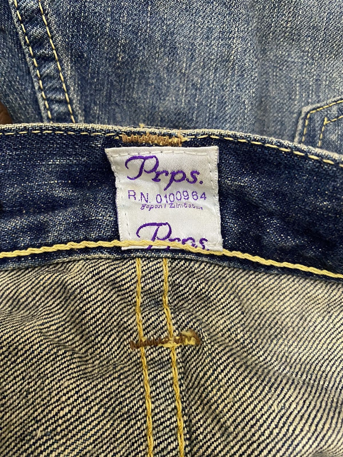 Japanese Brand × Prps PRPS SELVEDGE DISTRESS DENIM STRAIGHT TYPE Size US 32 / EU 48 - 11 Thumbnail