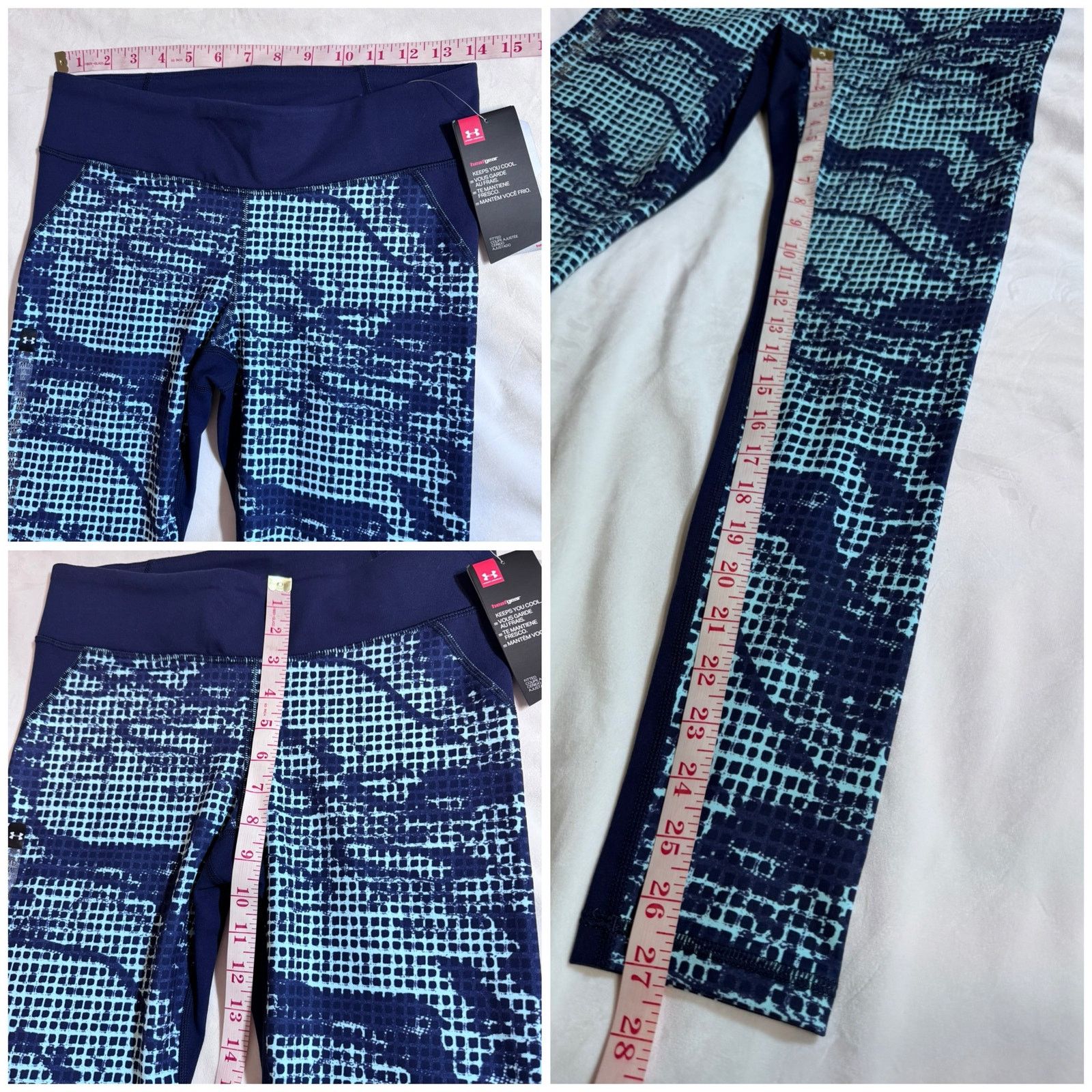 Under Armour Under Armour Fitted Heatgear Compression Cropped Leggings Size 29" - 7 Thumbnail