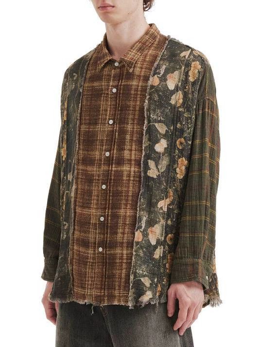 R13 R13 Plaid Panel Fringe Distressed Shirt XS Size US XS / EU 42 / 0 - 6 Thumbnail