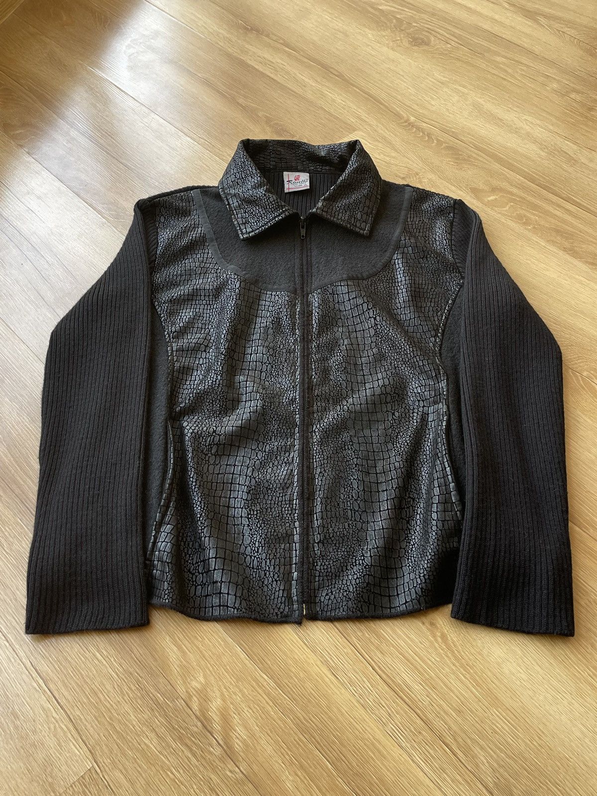 Italian Archive Zip Faux Leather Y2K Goth Rick Owens Style