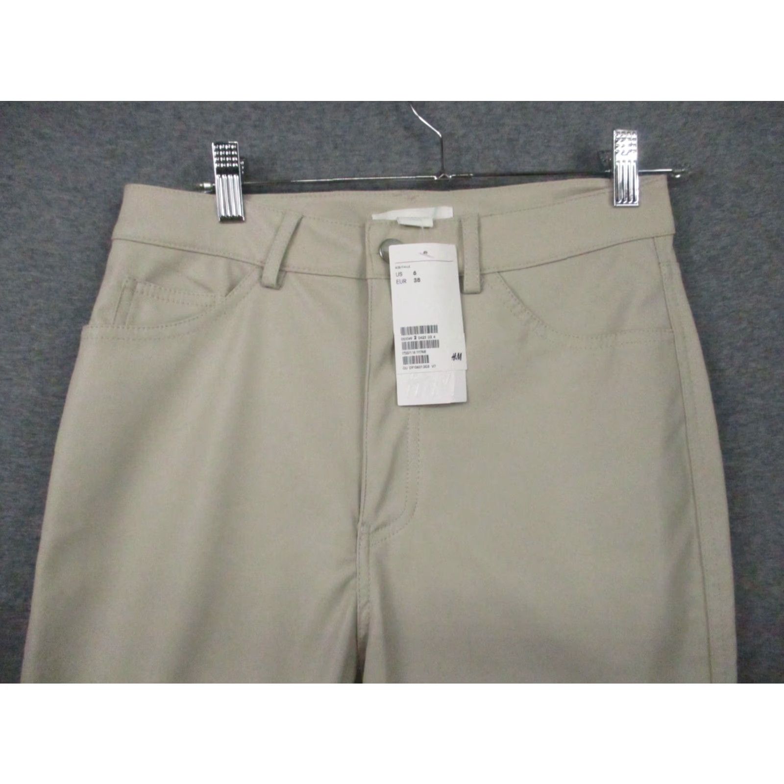 H&M H&M Women's Khaki Pants 6 Faux Leather Beige NWT Khakis Pants Adults Womens Size 28" / US 6 / IT 42 - 2 Thumbnail