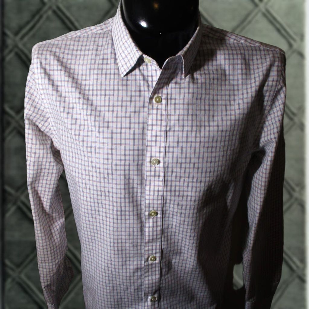 Banana Republic BANANA REPUBLIC White Blue/Pink "Slim Fit" Shirt Men's L Casual Button-Up Long Sleeve - Banana Republic Men Shirt Slim Fit L White Blue/Pink Size US L / EU 52-54 / 3 - 1 Thumbnail