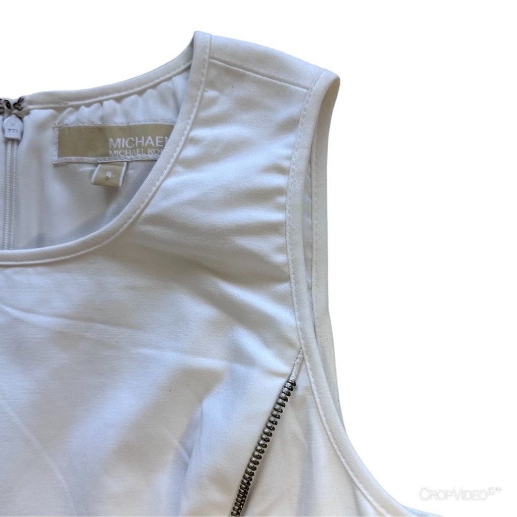 Michael Kors Michael Kors Contrast Zipper Sheath Dress Sleeveless White 8 Size M / US 6-8 / IT 42-44 - 15 Thumbnail