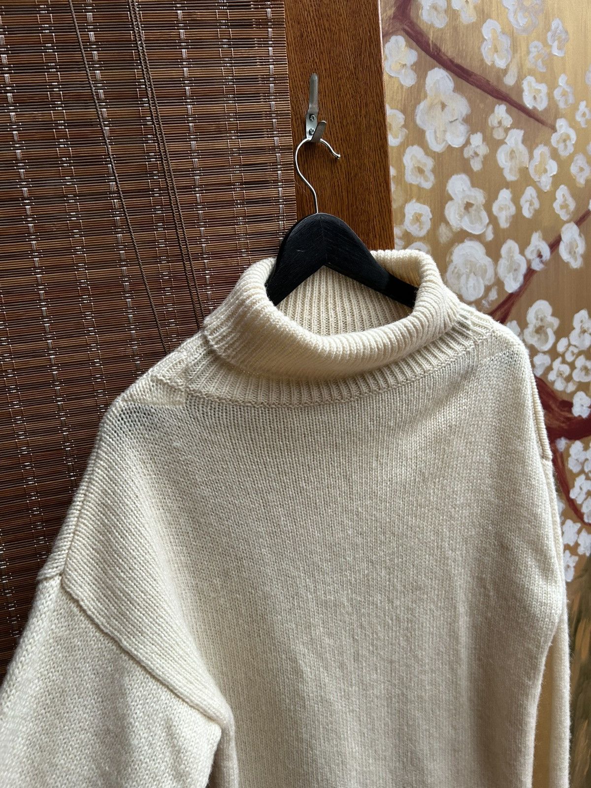 Vintage Vintage Royal Navy Submariner Wool Jumper Turtle Neck Ecru Size US M / EU 48-50 / 2 - 4 Thumbnail