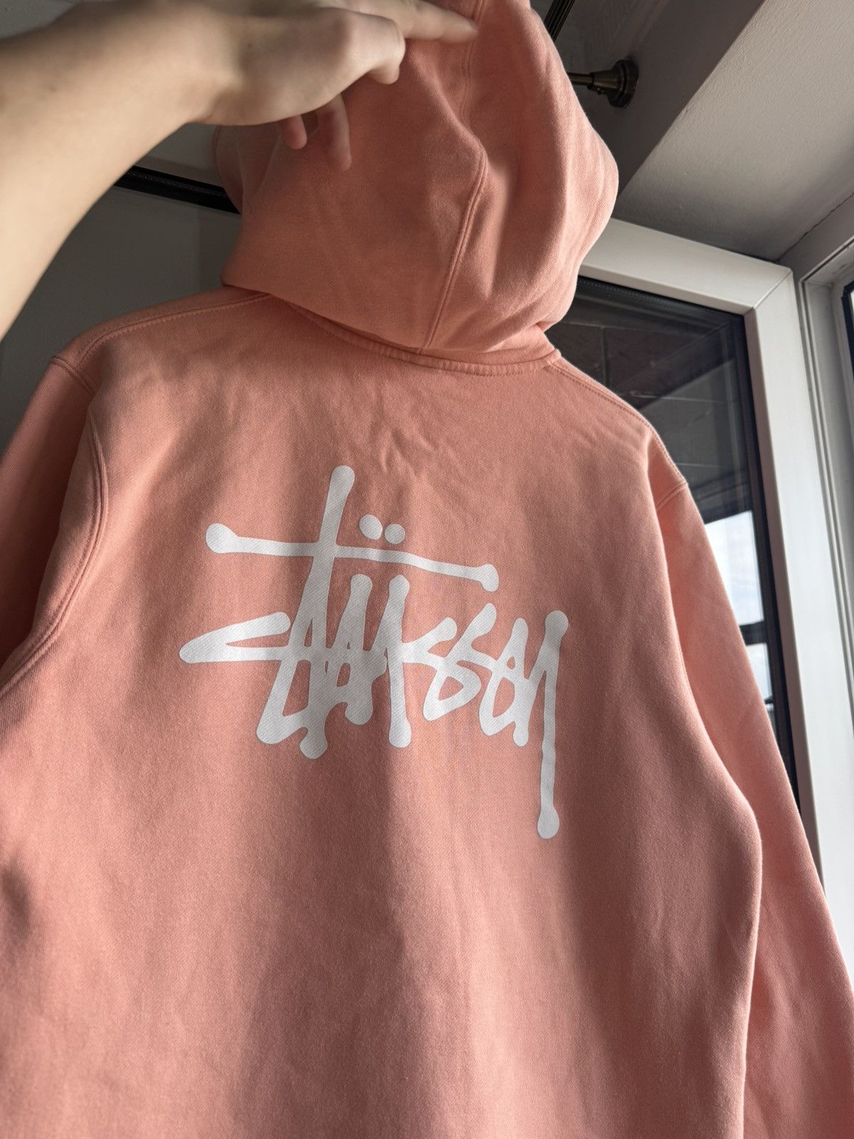 Stussy Stussy peach zip hoodie 00,s Size US L / EU 52-54 / 3 - 4 Thumbnail