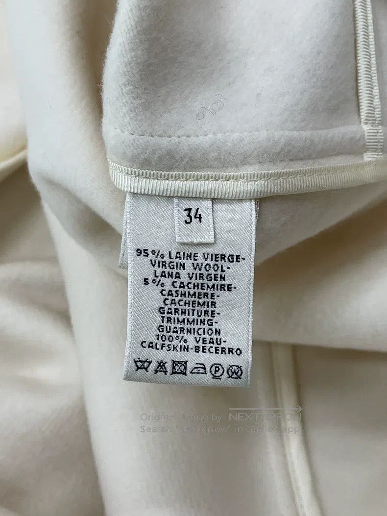 Hermes Hermes White Patch Leather Coat Jacket Size XS / US 0-2 / IT 36-38 - 6 Thumbnail