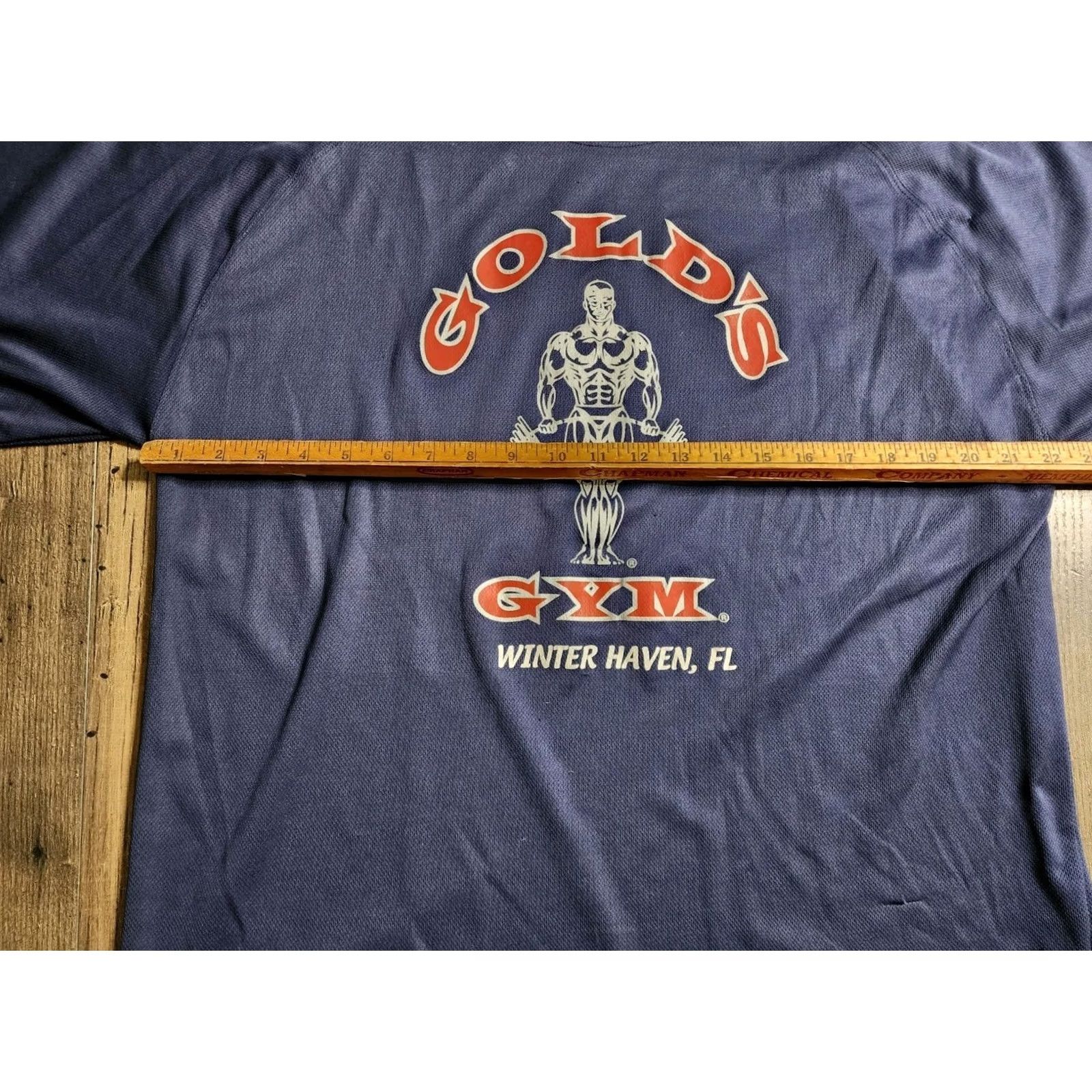 Vintage VINTAGE Gold's Gym Shirt Mens L Blue 2006 Racquetball Winter Haven FL 2 Sided Crew Neck Short Sleeve Size US L / EU 52-54 / 3 - 3 Thumbnail