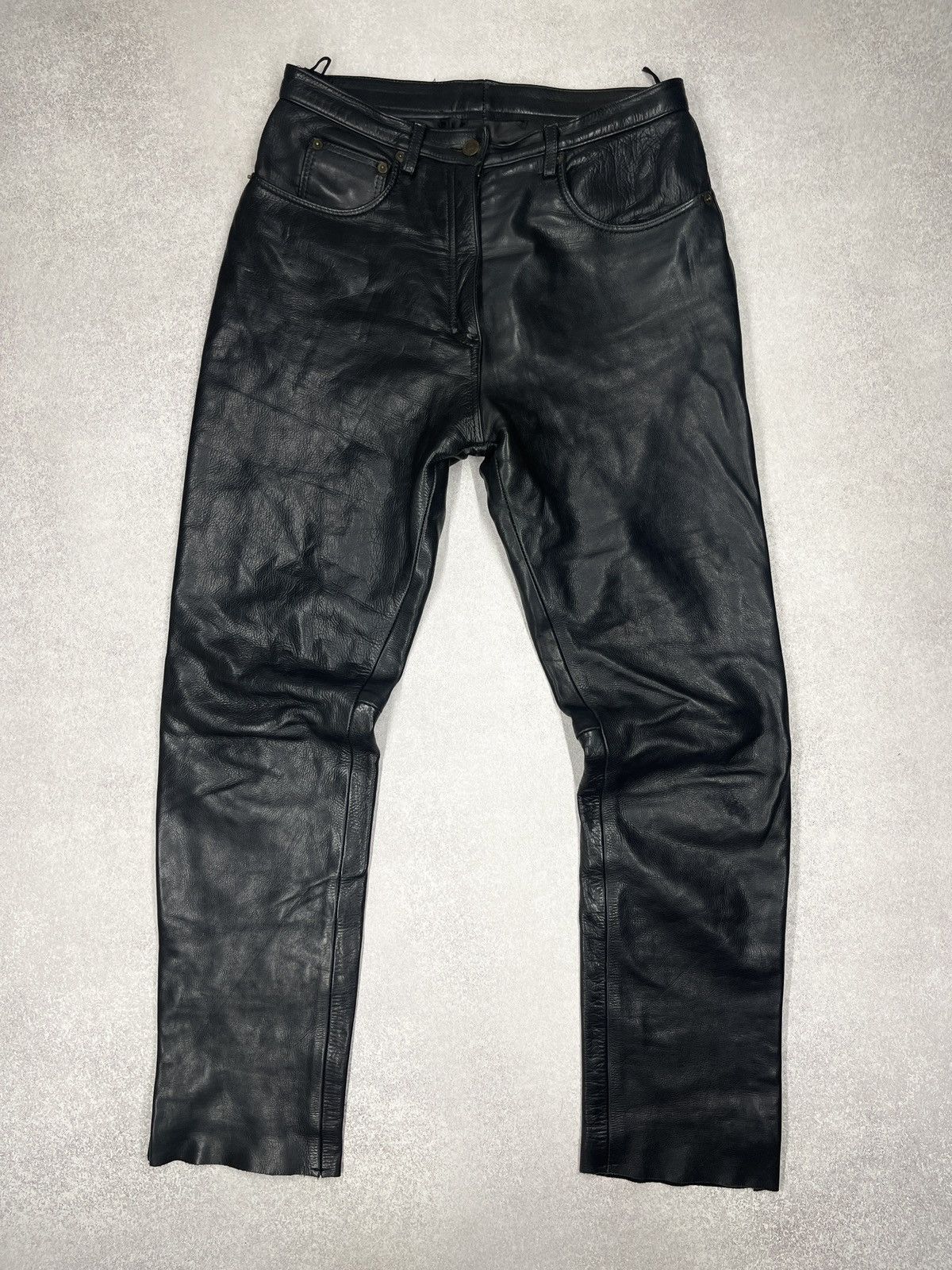 Belstaff Vintage Belstaff Motorbike Leather Biker Pants Black Racing Size 34" / US 12 / IT 48 - 6 Thumbnail