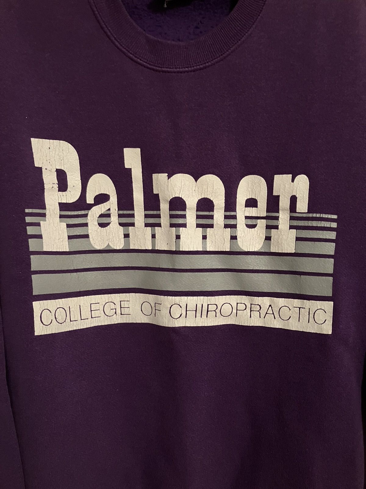 Jansport Vintage Palmer Chiropractic College Purple Crewneck Medium Size US M / EU 48-50 / 2 - 2 Thumbnail