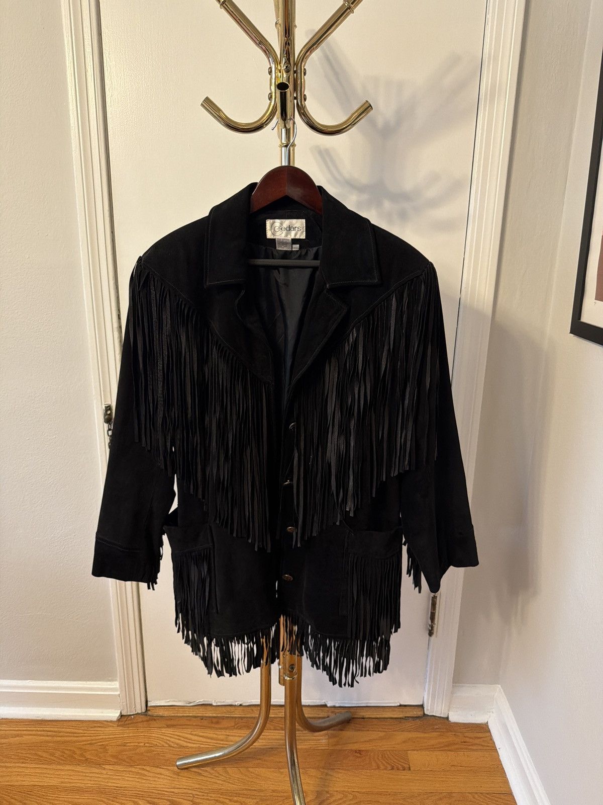Vintage Vintage Cedars Suede Leather Fringe Western Jacket Size US M / EU 48-50 / 2 - 1 Thumbnail