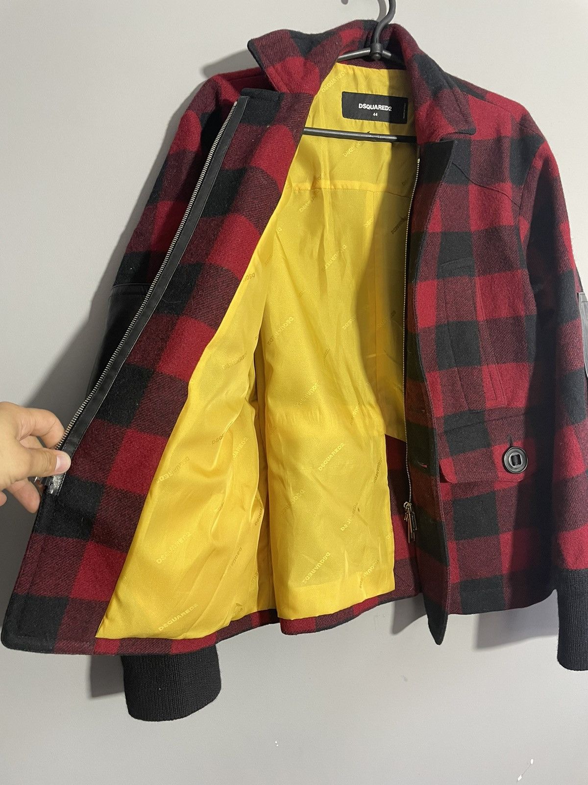Dsquared2 DSQUARED2 Blouson RedxBlack(Check Pattern) wool coat jacket Size M / US 6-8 / IT 42-44 - 16 Thumbnail
