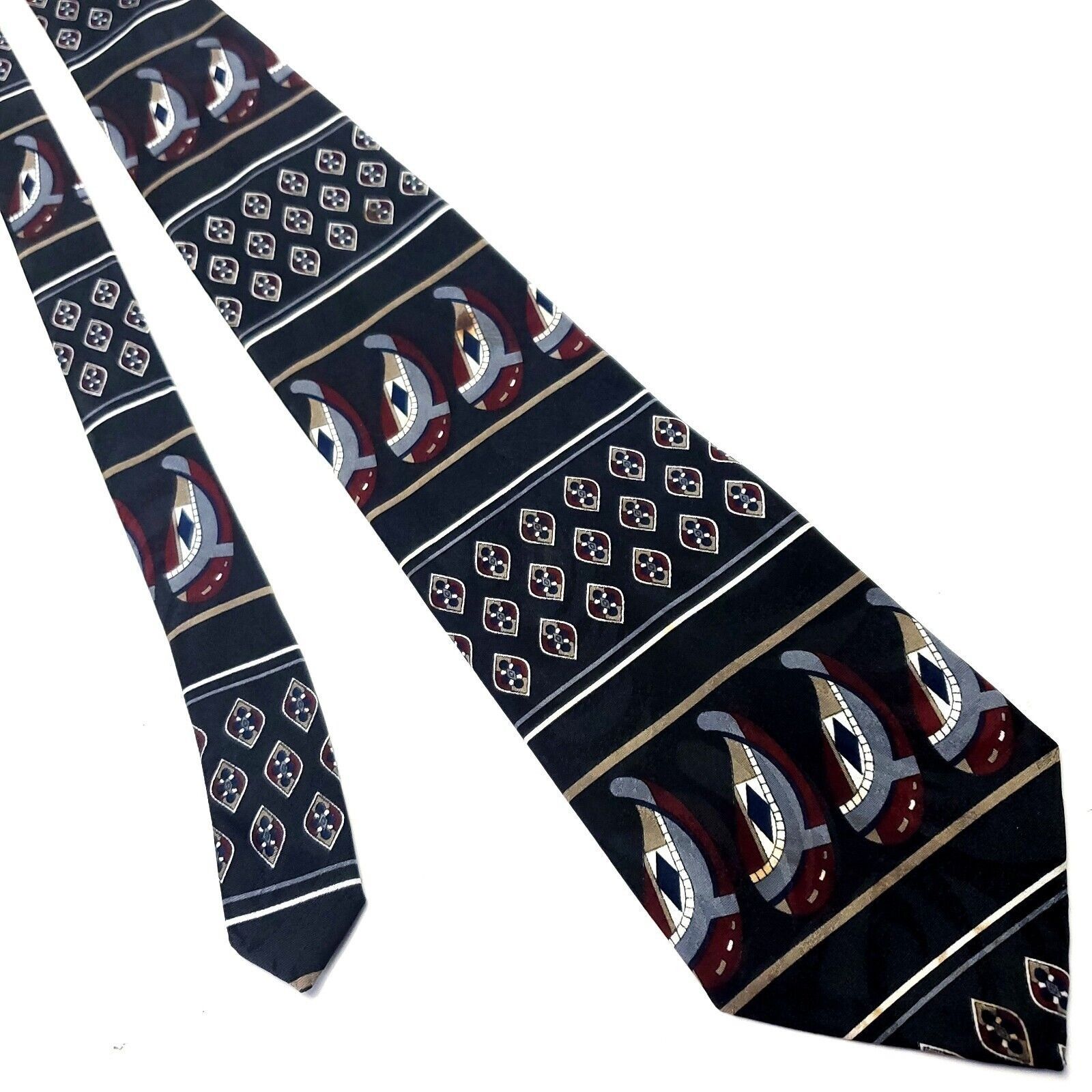Other Wembley Black Silk Tie Woven Graphic Size ONE SIZE - 1 Thumbnail