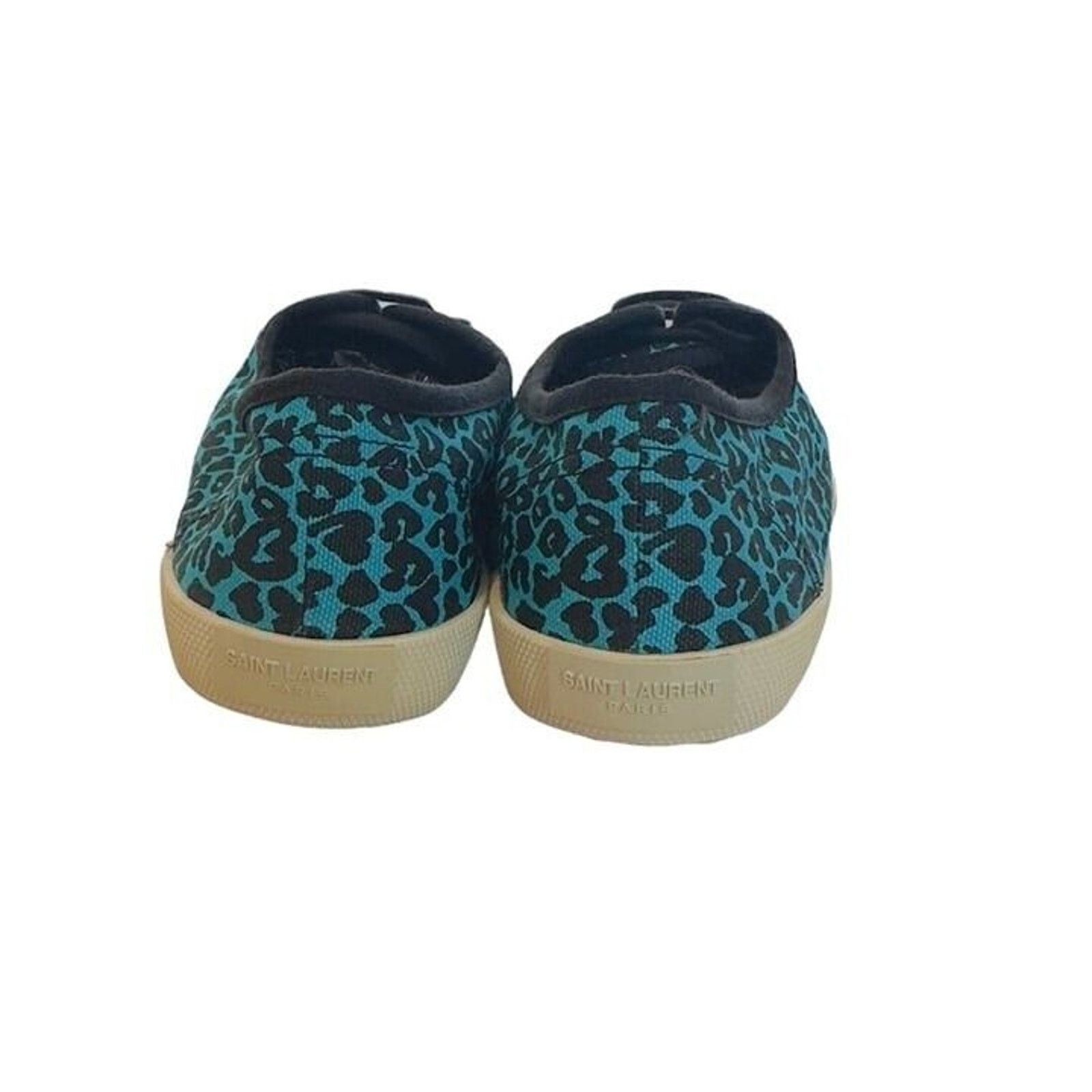 Saint Laurent Paris Saint Laurent Venice Print Aqua Blue Low Top Sneakers 41 Size US 8 / EU 41 - 3 Thumbnail