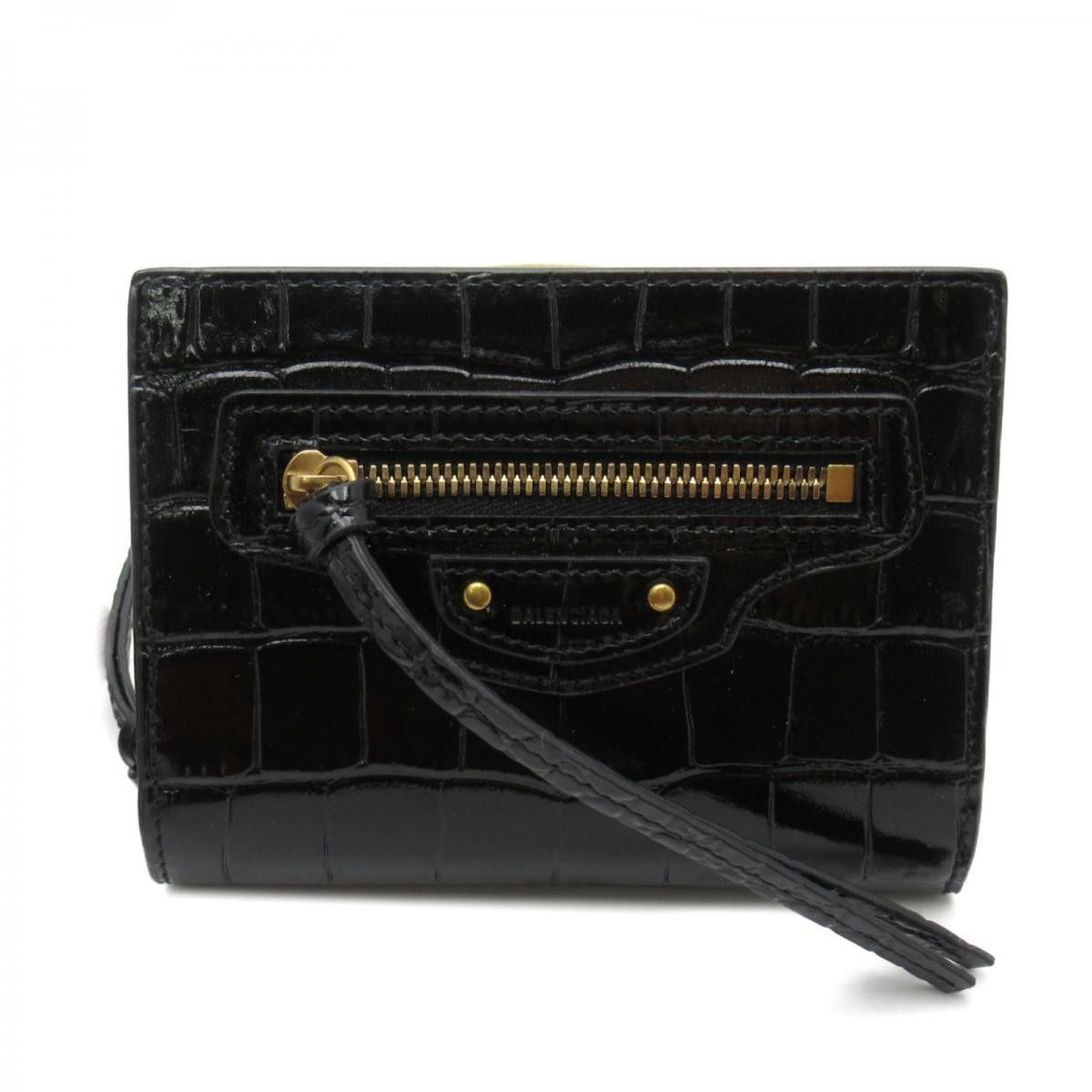 image of Balenciaga O1Mt1Gz0424 Size: Os Compact Wallet In Black, Women's
