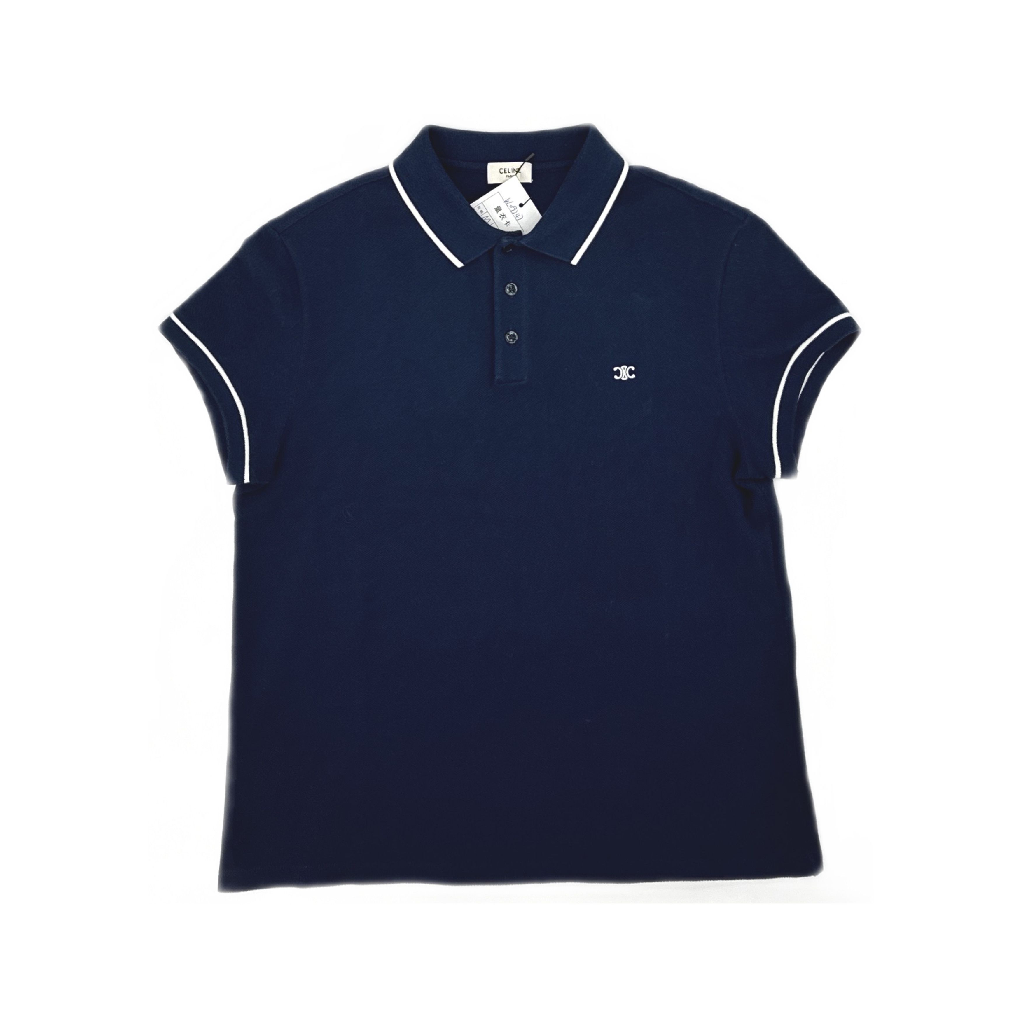 Celine Celine Triomphe Logo Polo Shirt Size M Size US M / EU 48-50 / 2 - 1 Thumbnail