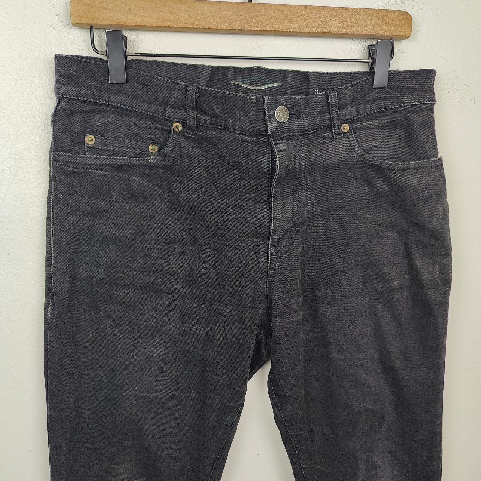 Saint Laurent Paris Saint Laurent Jeans Mens 32 Black Wash DO2 M/SK-LW Size US 32 / EU 48 - 2 Thumbnail
