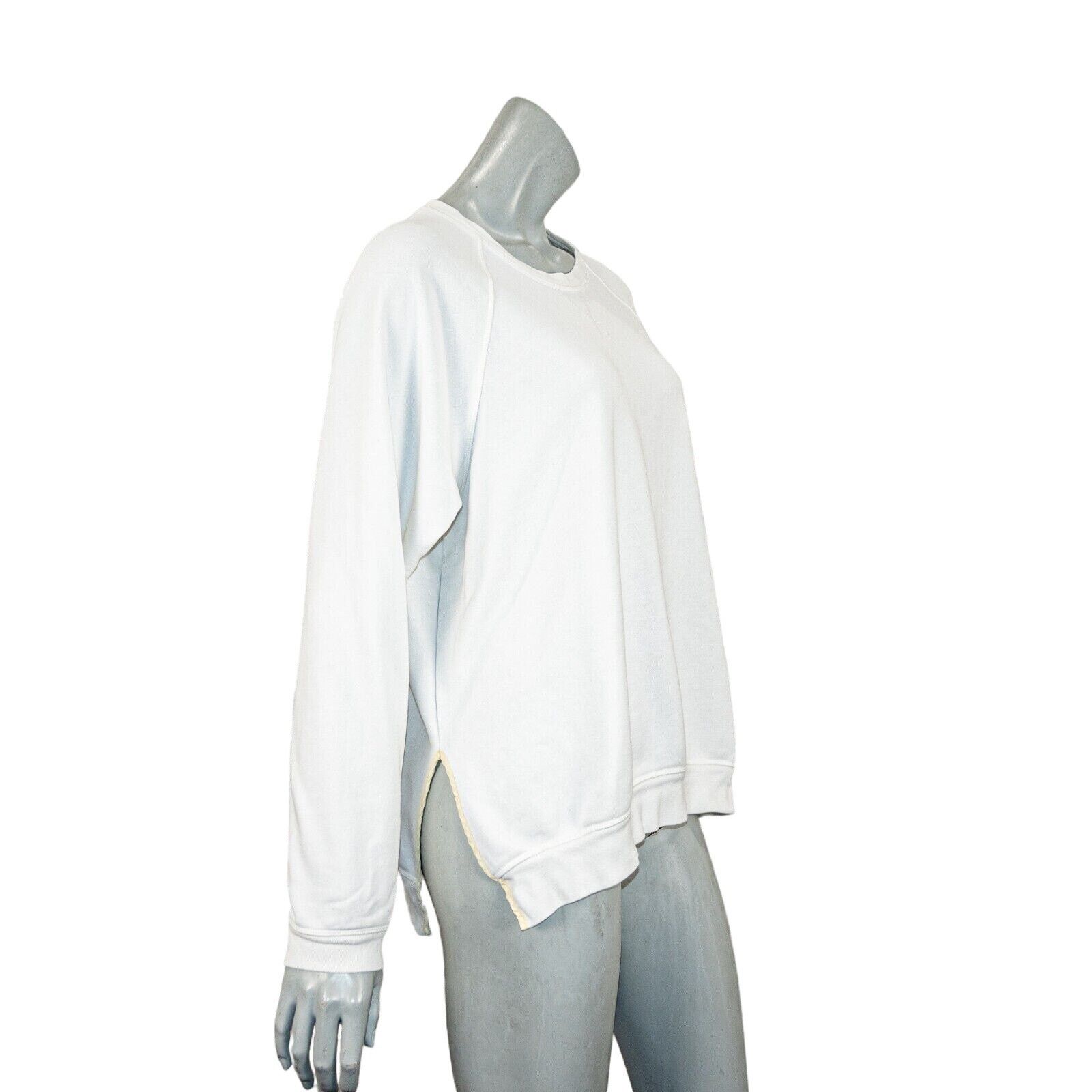Lee Mathews LEE MATHEWS Crew Neck Pullover Sweatshirt split side White Size M / US 6-8 / IT 42-44 - 3 Thumbnail