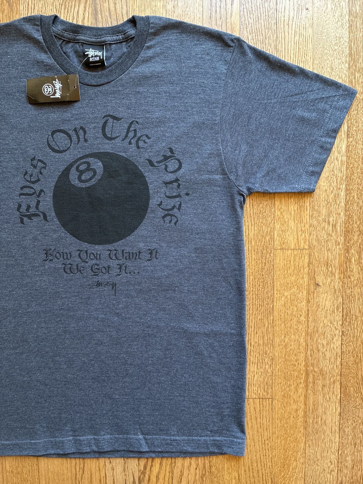 Stussy Stussy 8 Ball Eyes on The Prize Tee Grey Black Sz M Size US M / EU 48-50 / 2 - 2 Thumbnail