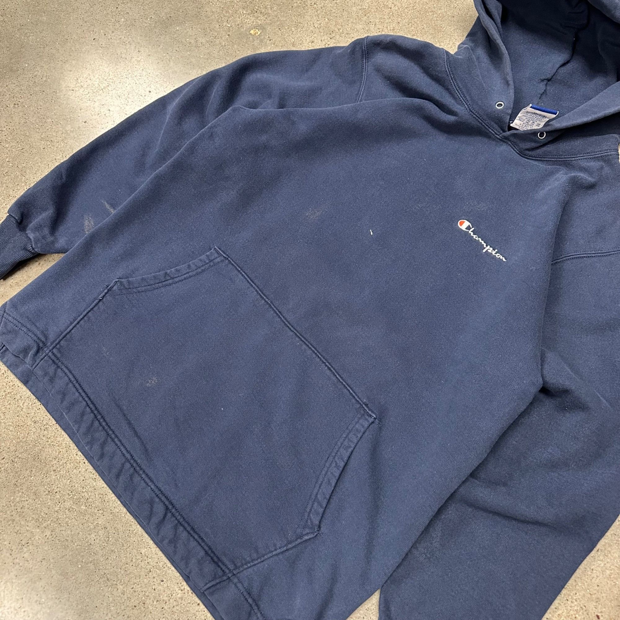 Champion × Vintage Vintage 90s Champion Embroidered Logo Hoodie Sweatshirt Size US M / EU 48-50 / 2 - 2 Thumbnail