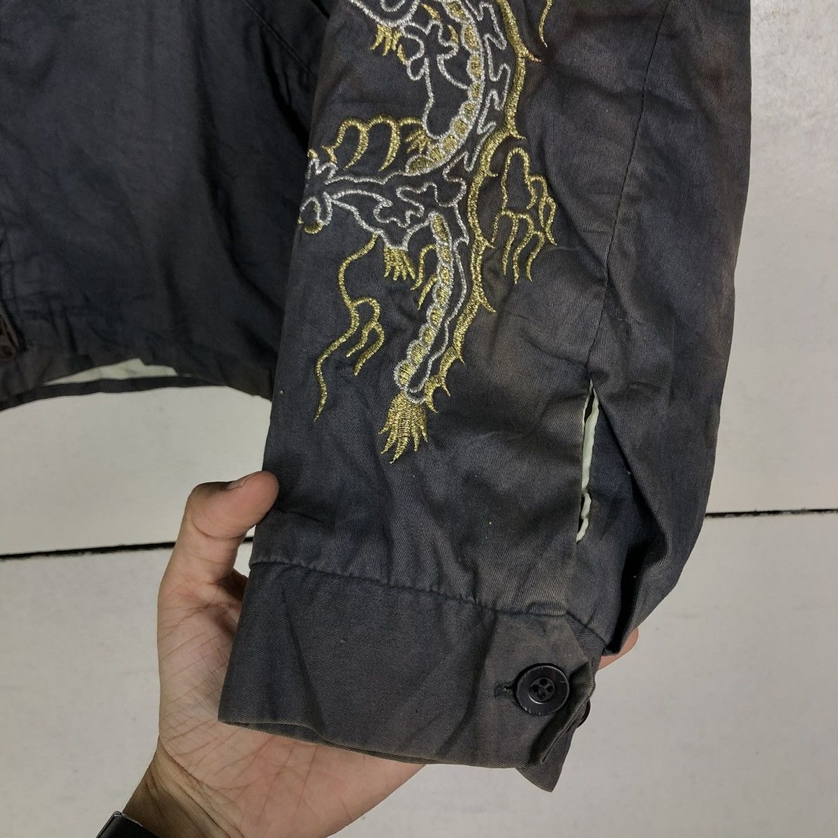 Japanese Brand 🔥VINTAGE DOUBLE BH RUSTY SUKAJAN JACKET JAPAN YOKOSUKA Size US L / EU 52-54 / 3 - 17 Thumbnail